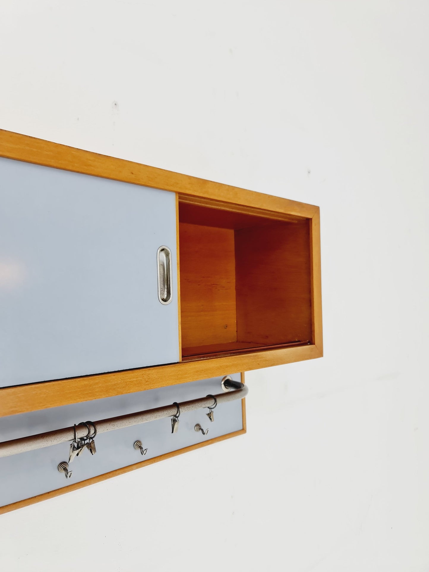 Rare Colorful Vintage kitchen wall cabinet colorful, medicine cabinet in oak, 1960s