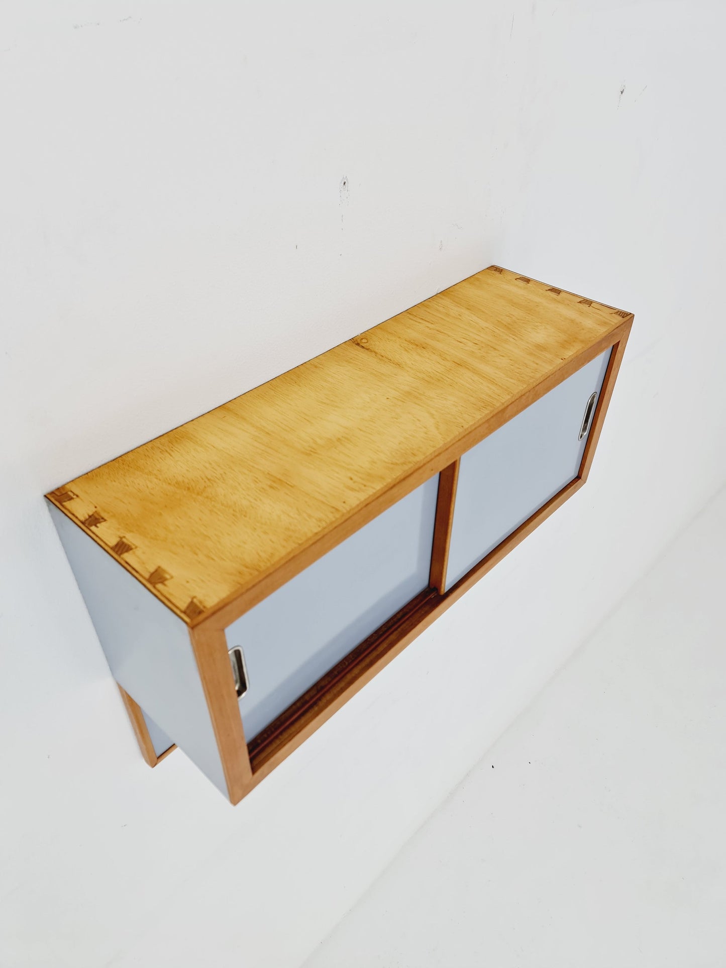 Rare Colorful Vintage kitchen wall cabinet colorful, medicine cabinet in oak, 1960s