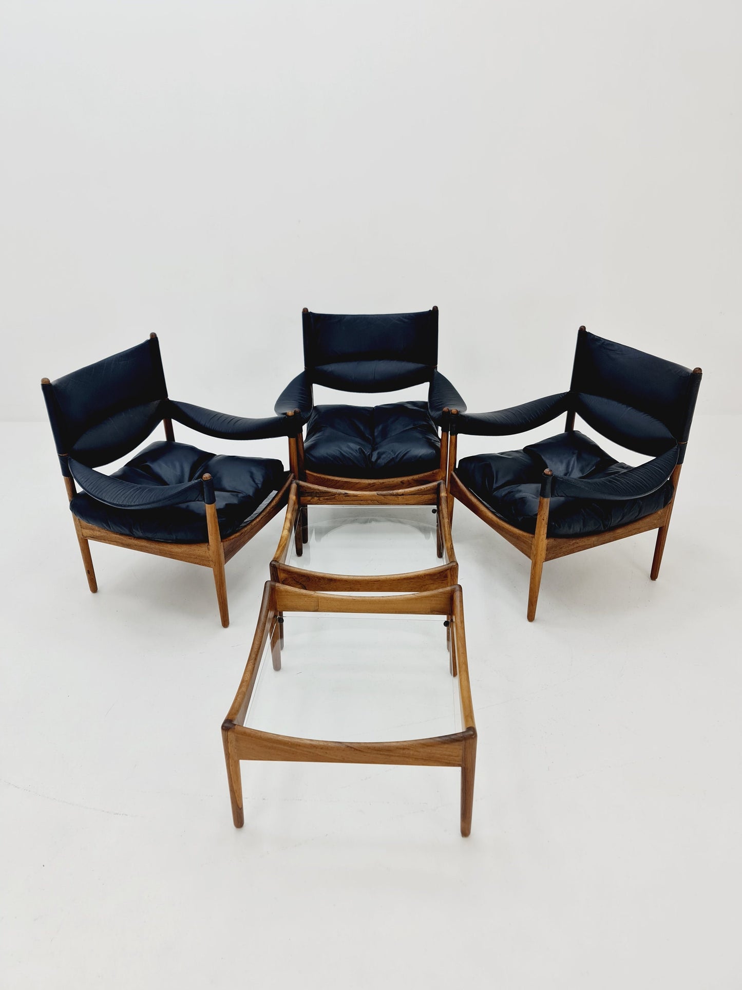 1 of 5 Mid-Century Danish rosewood arm Chair, table by Kristian Vedel “Modus” for Willadsen Møbelfabrik, 1960s