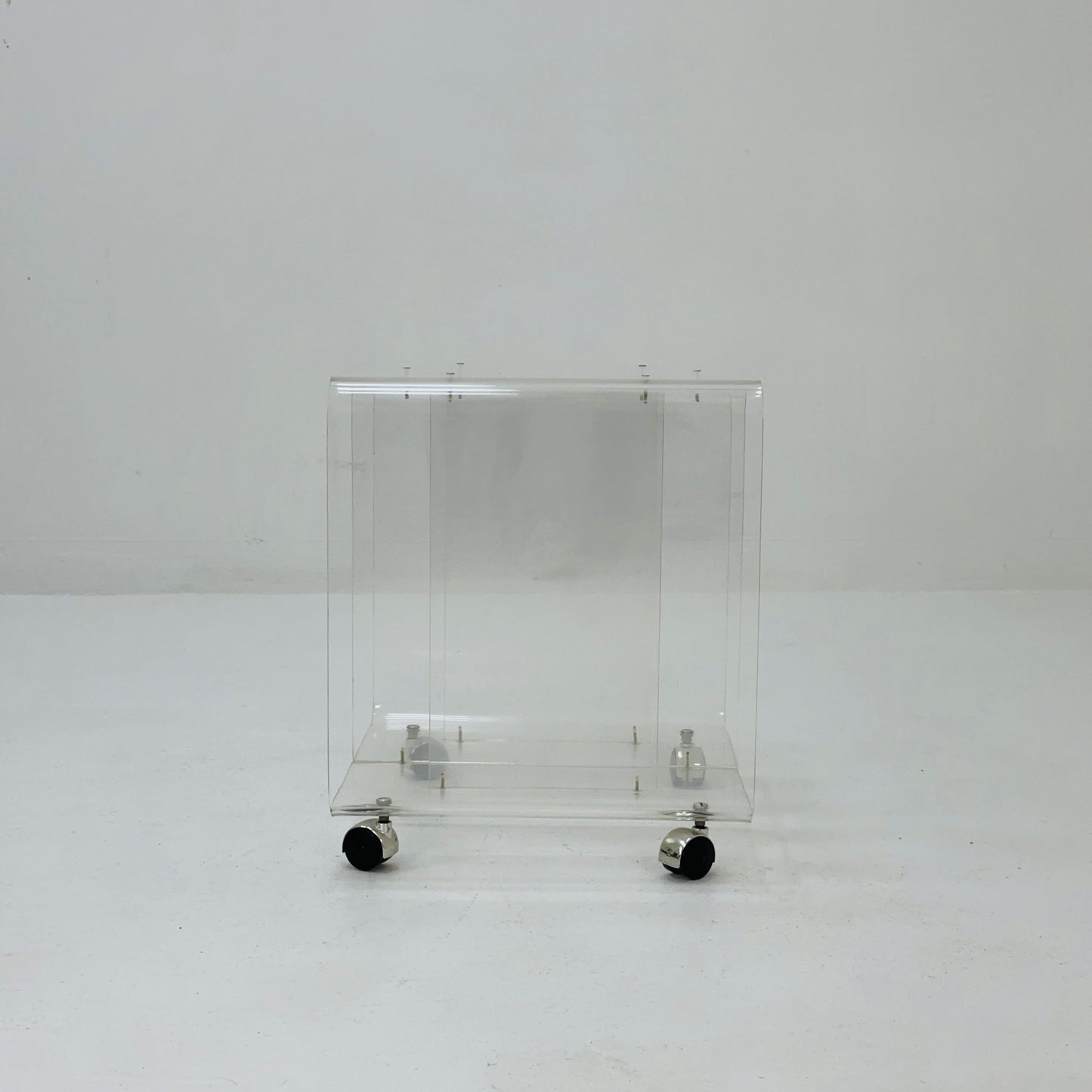 Mid century trolly side table for vinyl records by Dumas Michael for Roche bobois France 1970s