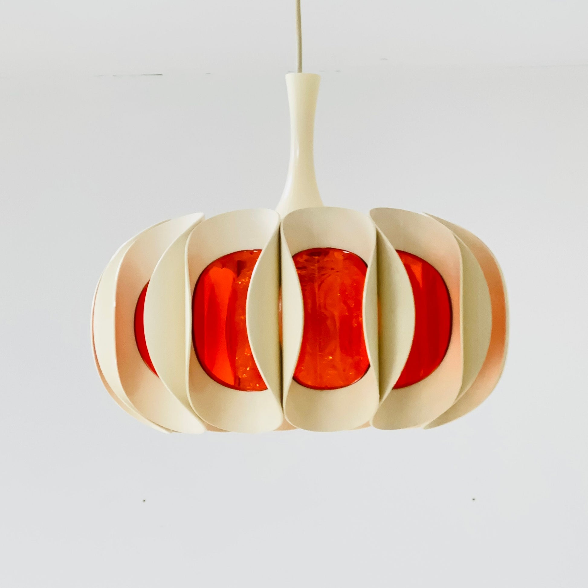 Space age pendant lamp by Thorsten Orrlings design for Markaryd. 1980s