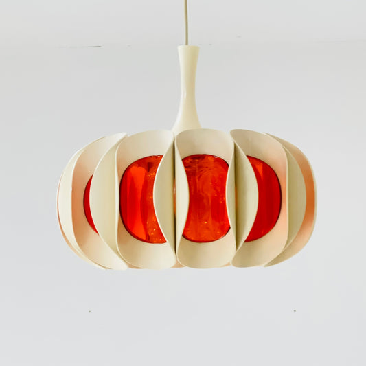 Space age pendant lamp by Thorsten Orrlings design for Markaryd. 1980s