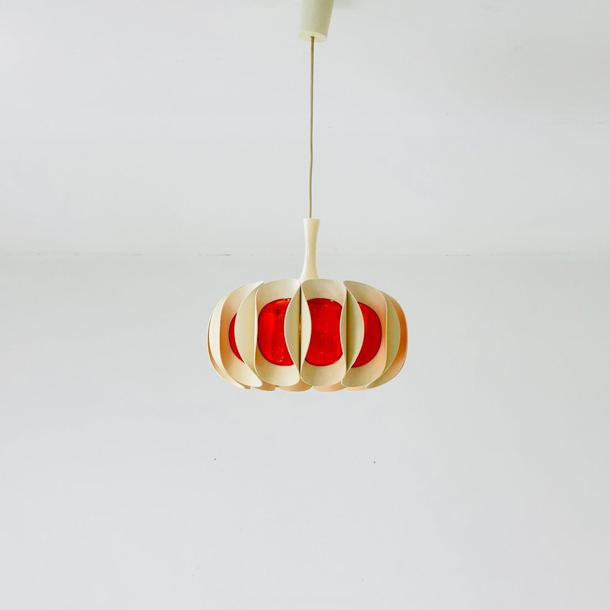 Space age pendant lamp by Thorsten Orrlings design for Markaryd. 1980s