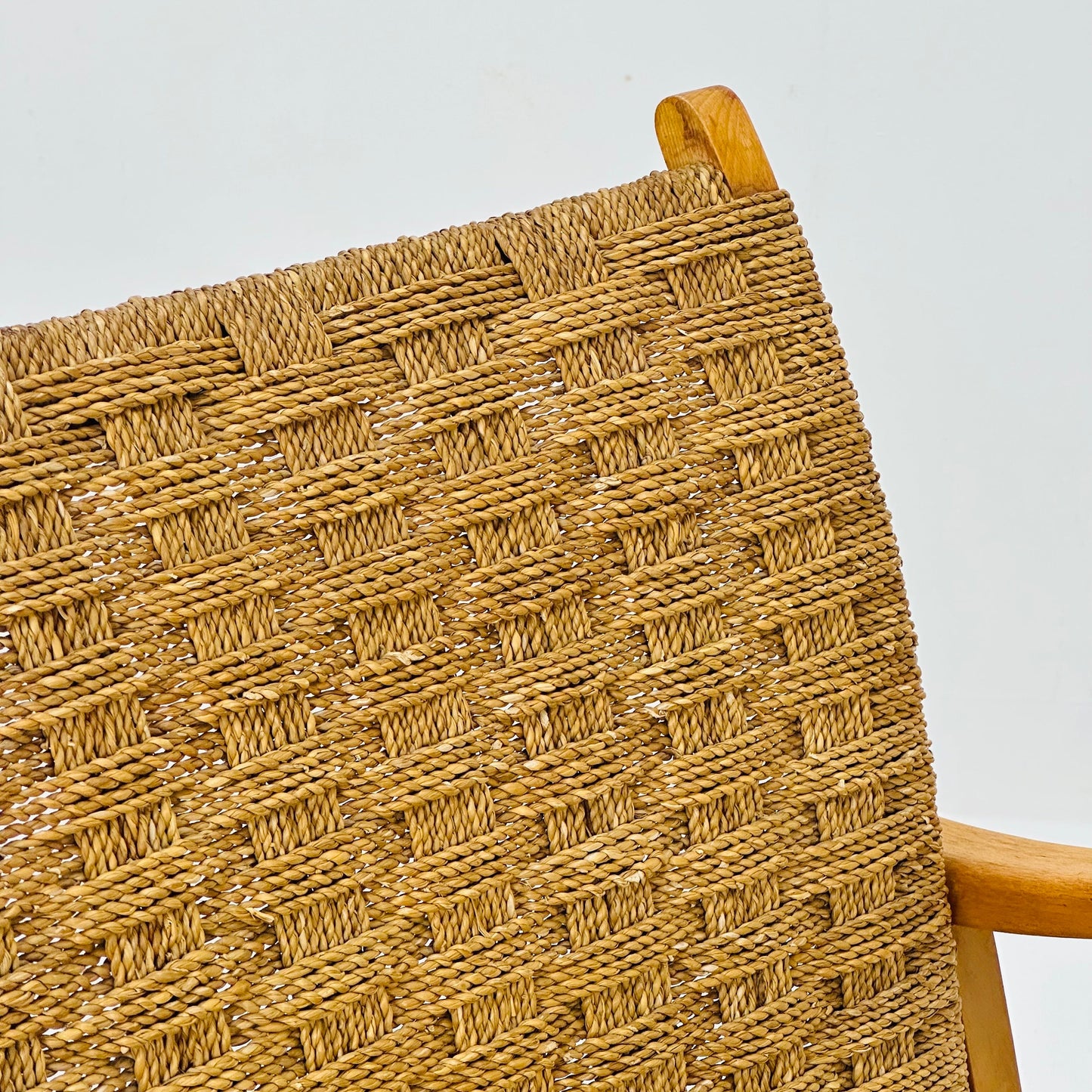 Bauhaus vintage papercord armchair by Ehrich Dieckmann, 1930s