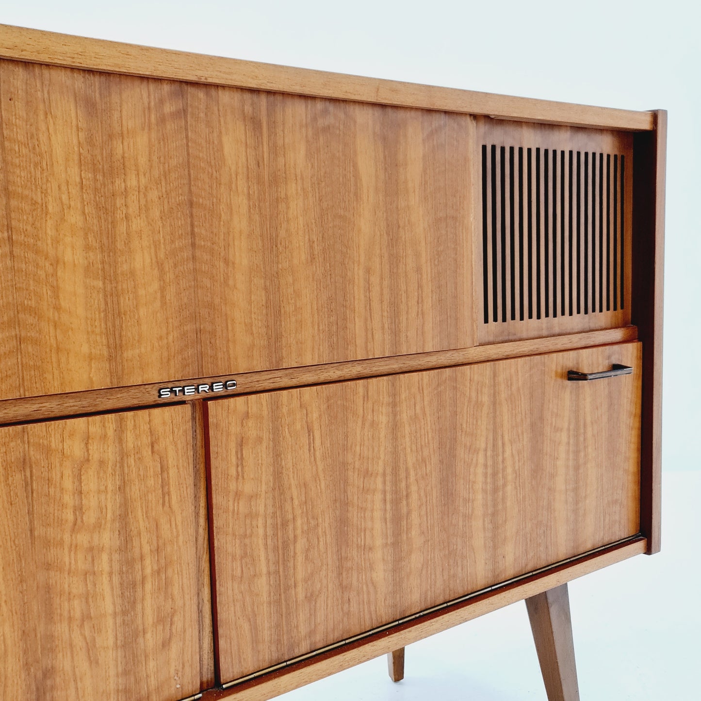 Mid Century Modern scandinavian teak sidboard record player, radio by Göteborg, 1960s