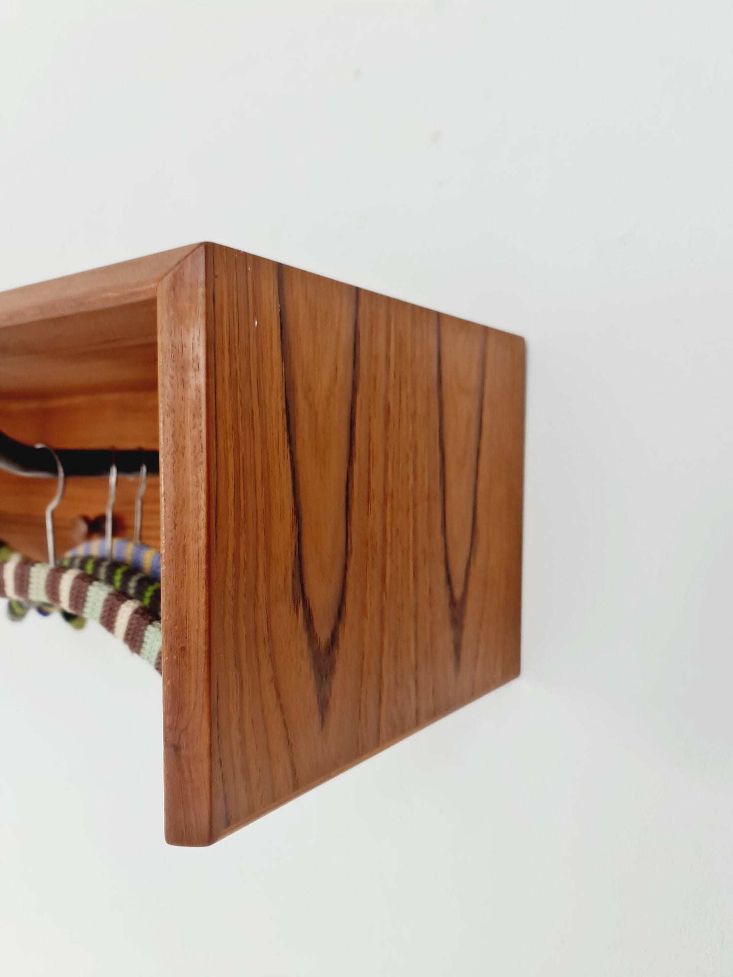 Mid century Danish Wardarobe By Vildbjerg Møbelfabrik, teak wall coat rack 1960s