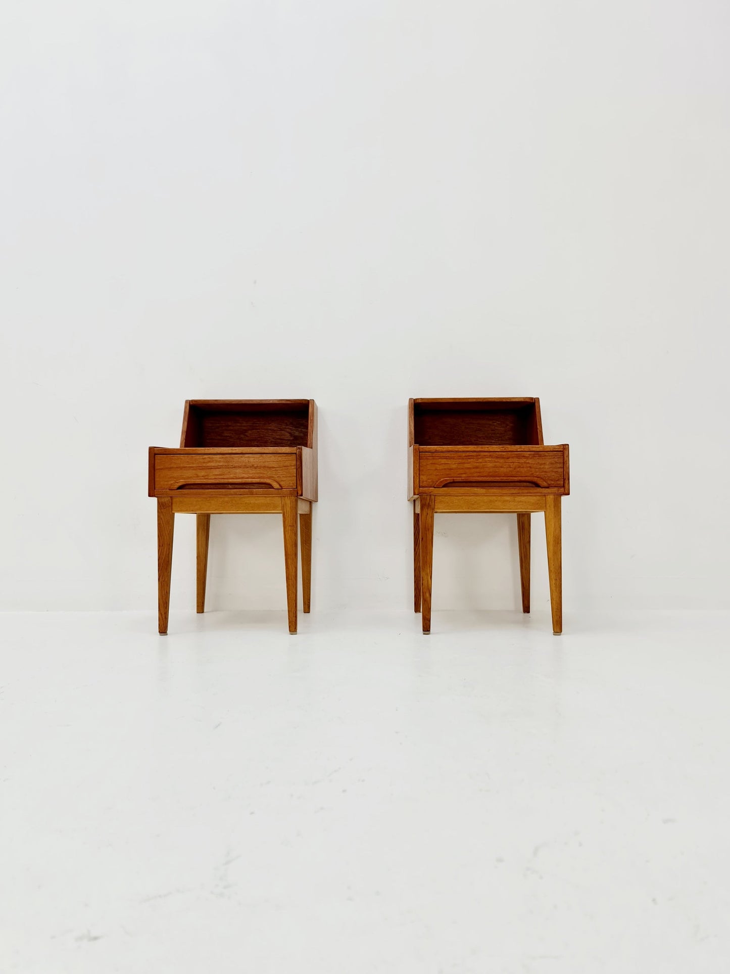 Rare Danish MidCentury teak nightstands / bedside tables, 1960s