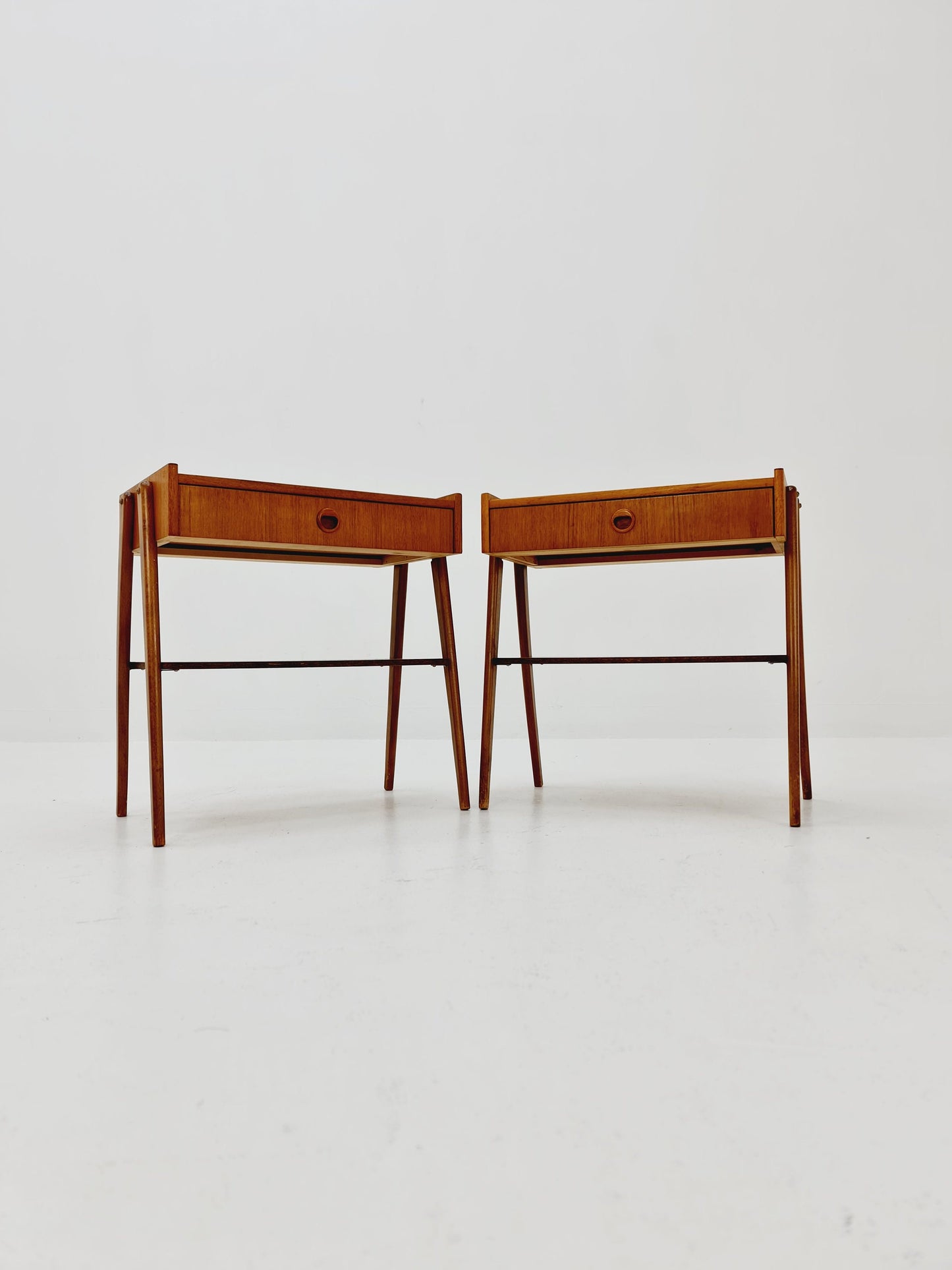 Mid century Danish teak side tables/ Bedside tables/ Nightstands, Denmark, 1960s, set of 2