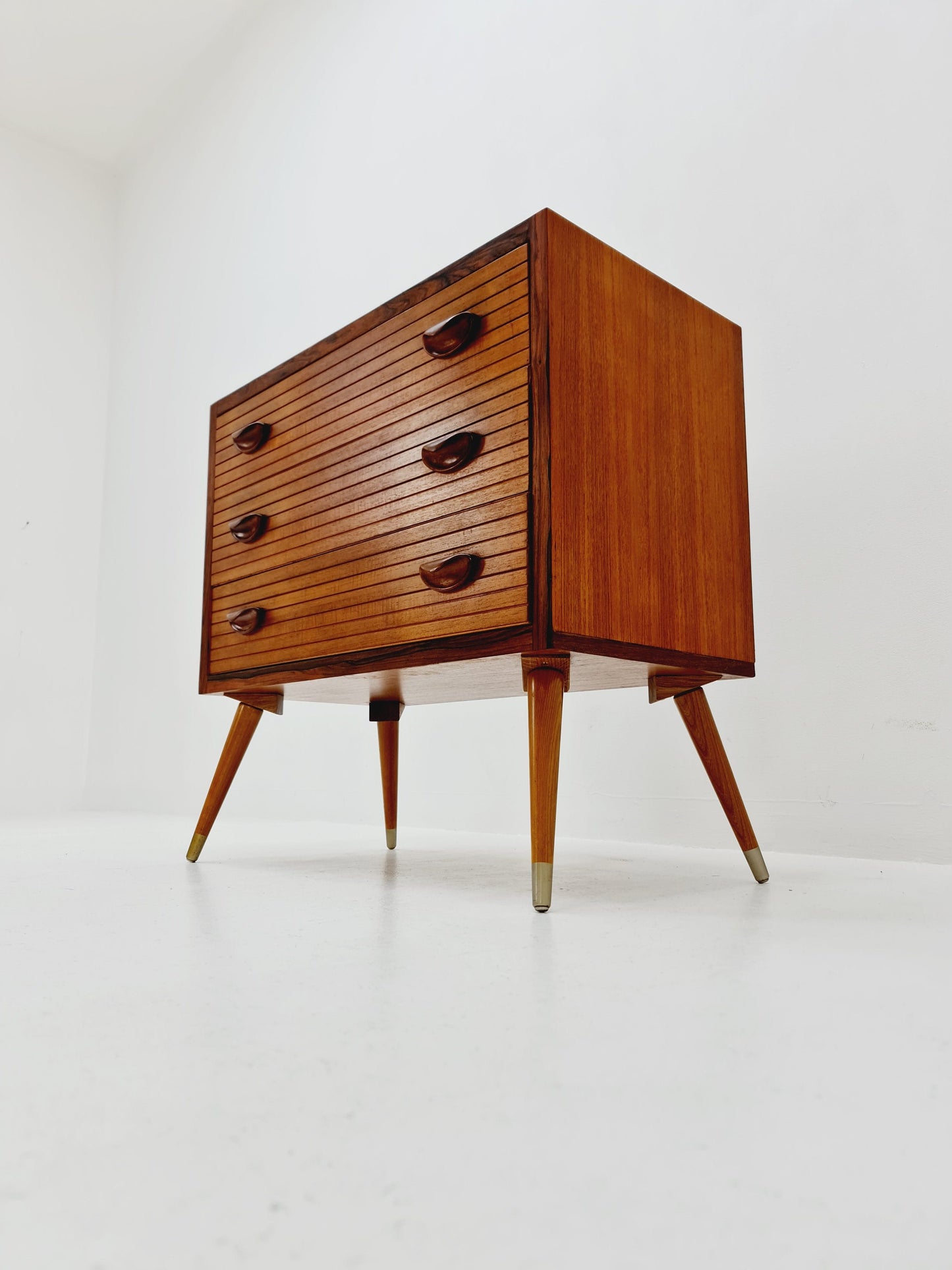 Rare Mid century Modern German teak & Palisander chest of drawers by Ernst Dieter Hilker, 1960s