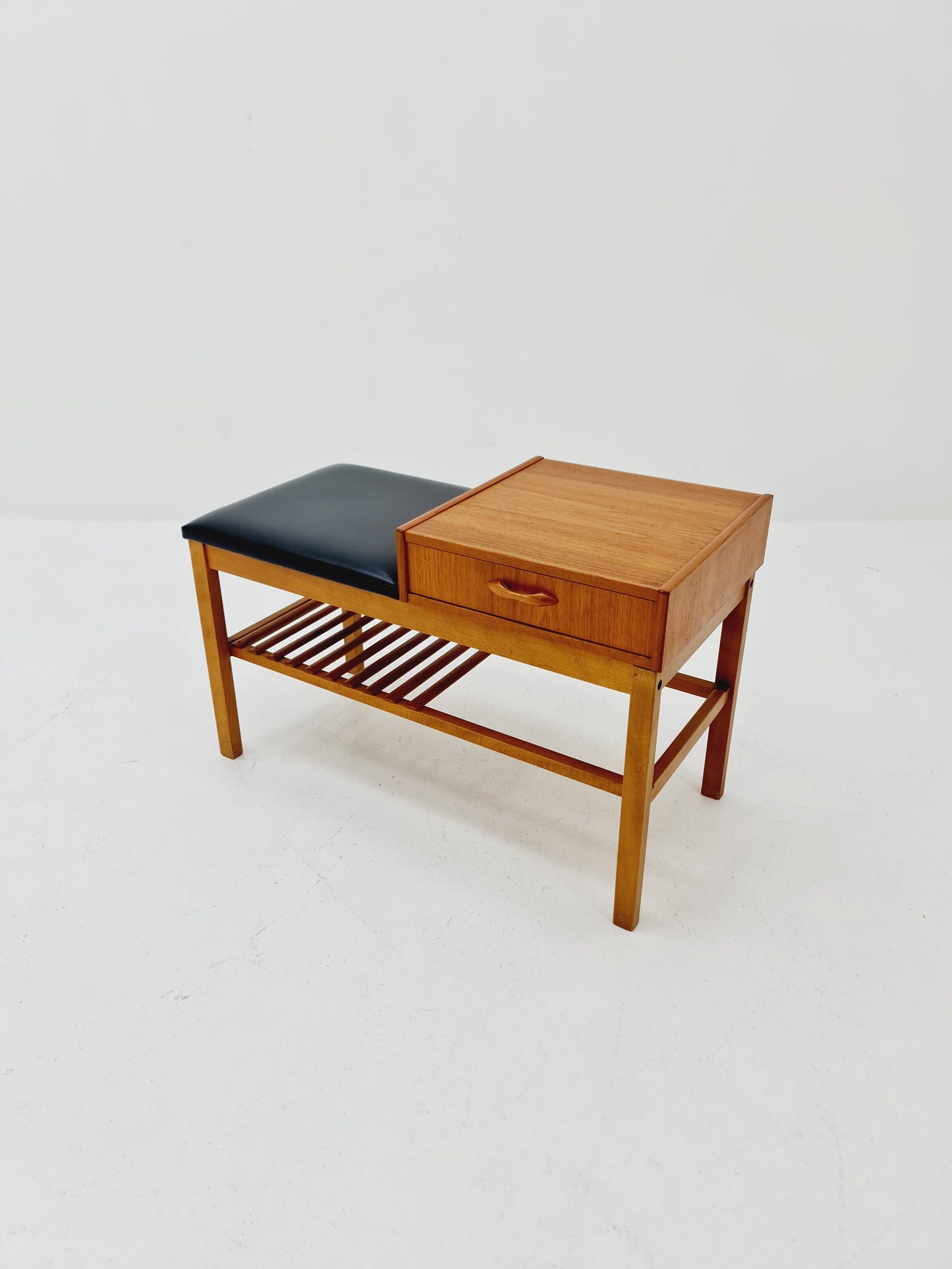 Danish teak telefon table/ hallway table By Jörgen Maahr/Otto Nielsen, 1960s