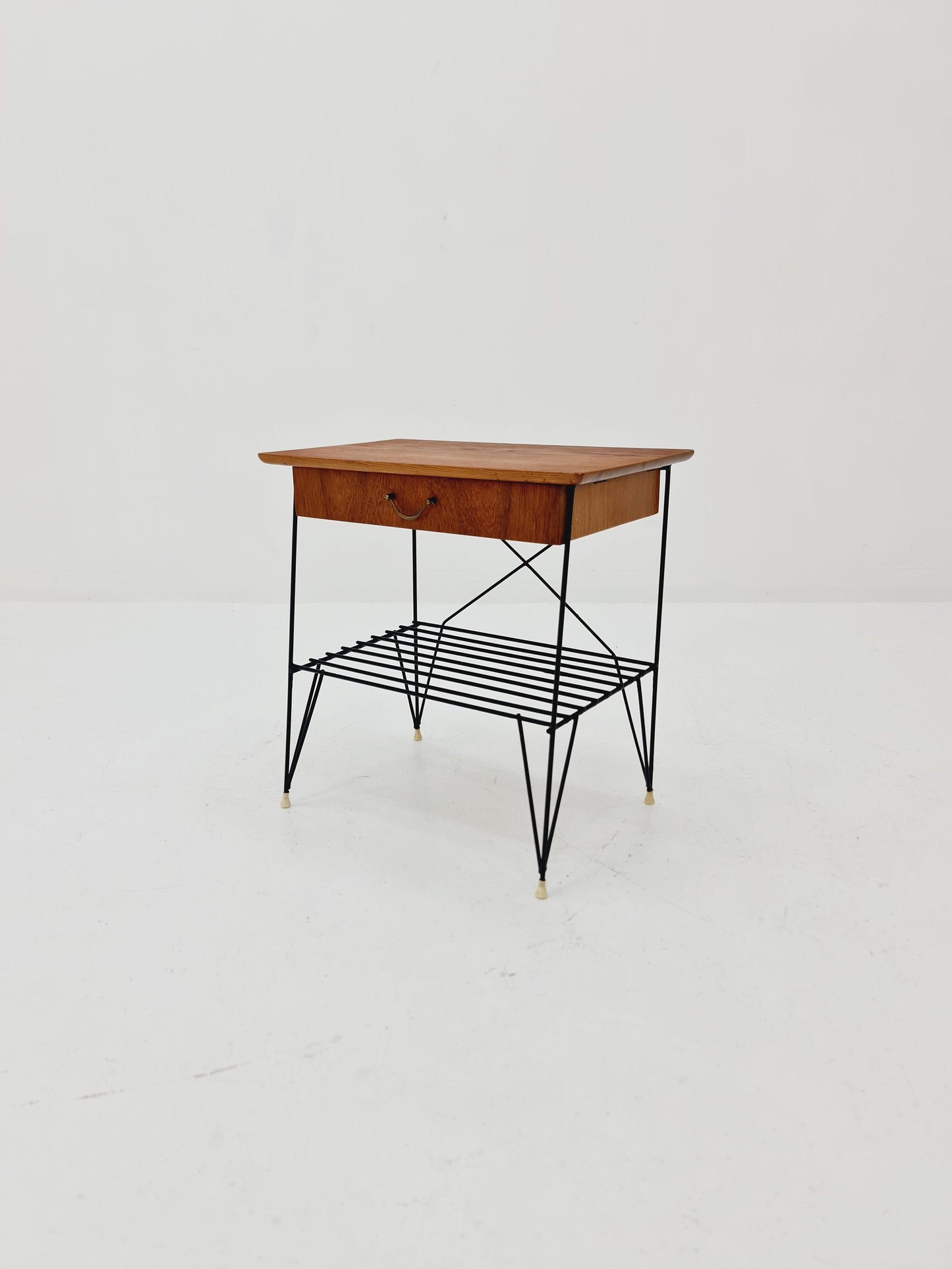 Midcentury swedish teak Vintage Side table/ Bedside table, 1960s