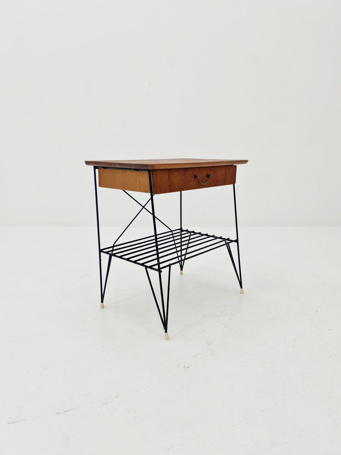 Midcentury swedish teak Vintage Side table/ Bedside table, 1960s