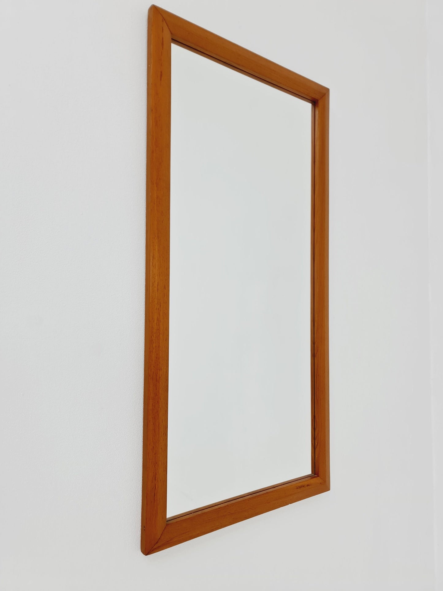 Teak Swidish mid-century Modern wall-mounted mirror By AB Nybrofabriken, 1960s