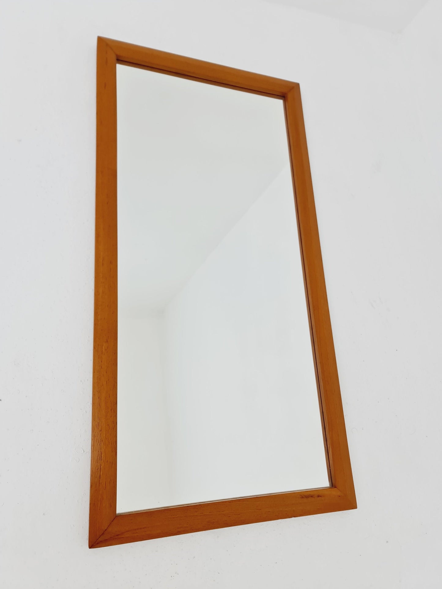 Teak Swidish mid-century Modern wall-mounted mirror By AB Nybrofabriken, 1960s