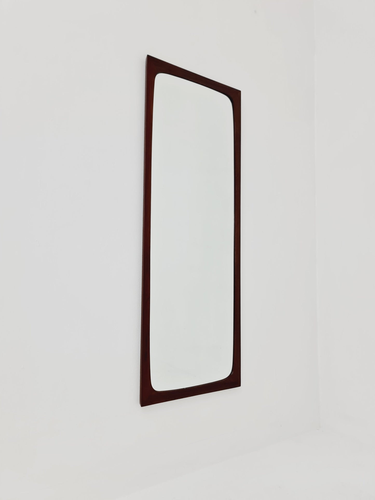 Rosewood Danish mid-century Modern wall-mounted mirror, 1960s