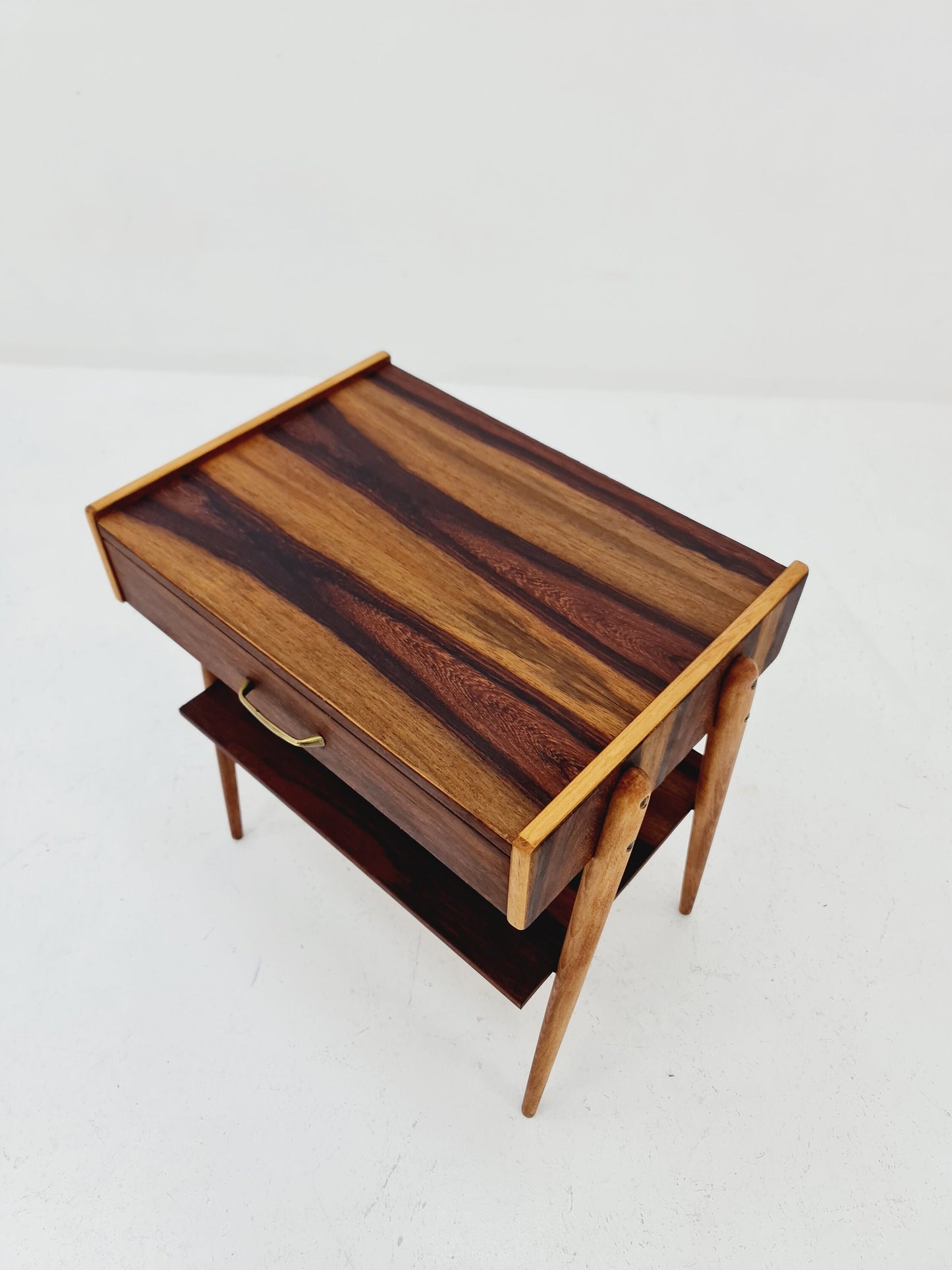 Midcentury Danish Rosewood & teak vintage Side table/ Bedside table/ Night stand, 1960s