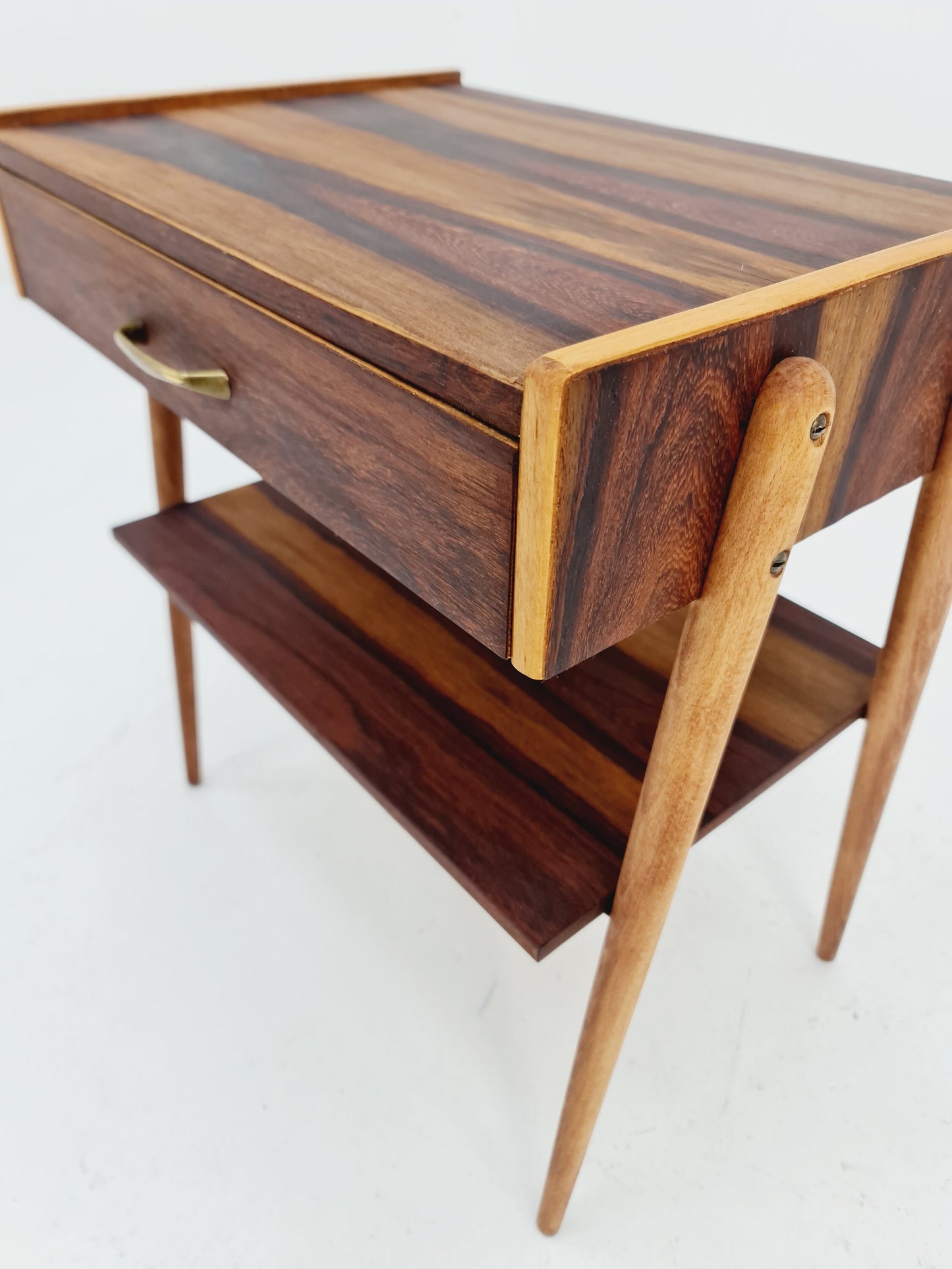 Midcentury Danish Rosewood & teak vintage Side table/ Bedside table/ Night stand, 1960s