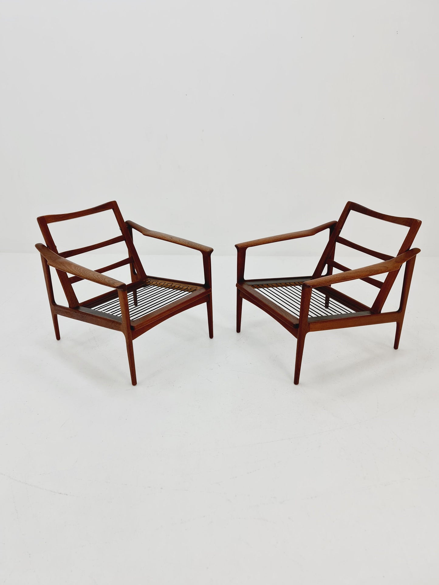 Mid-century Danish teak lounge chair/ armchair by Frank Brother for Moreddi, set of 2, 1960s