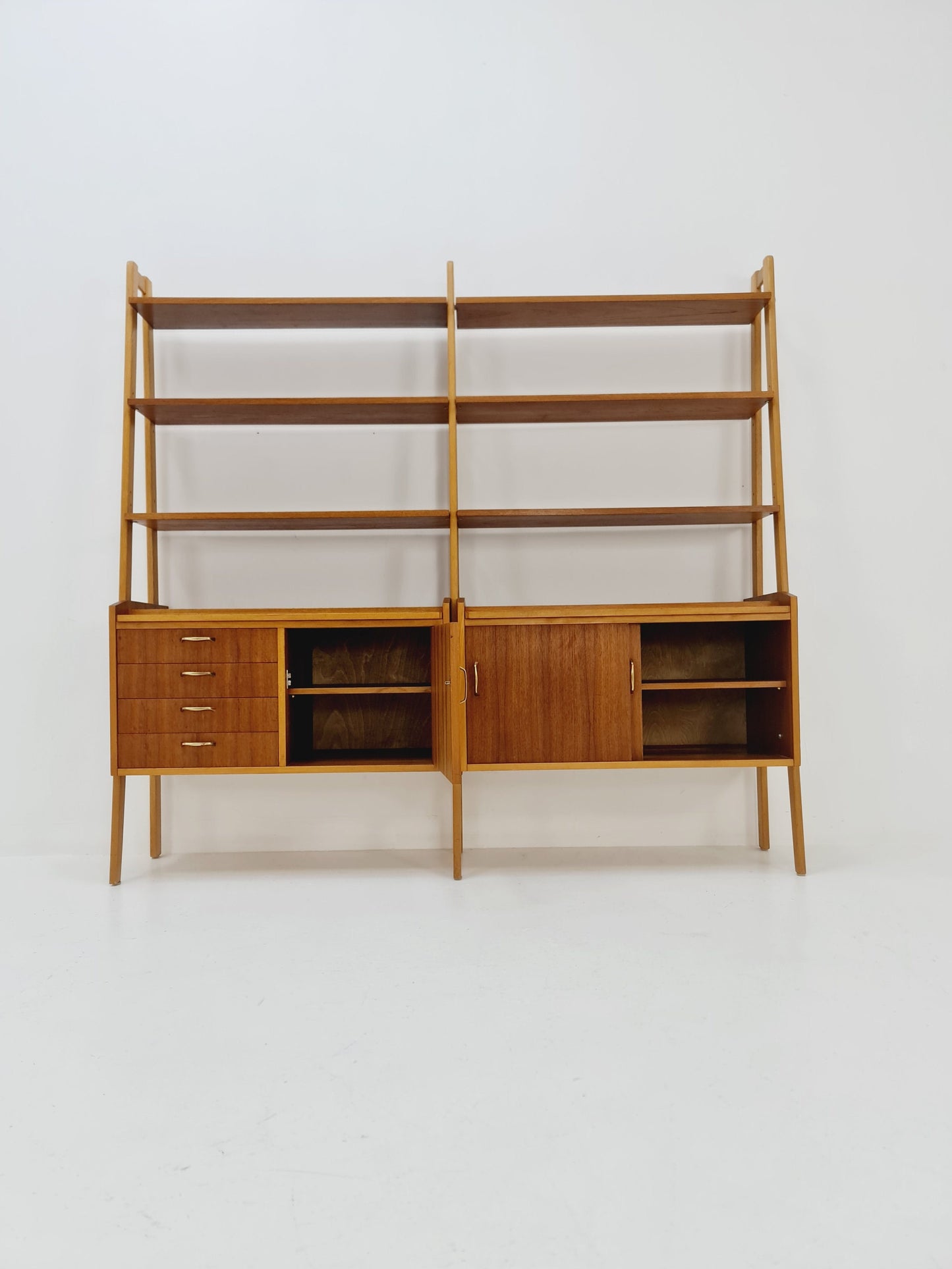 Scandinavian Desk bokshelf bookcase teak by Bengt Ruda for Nordiska kompaniet, 1960s