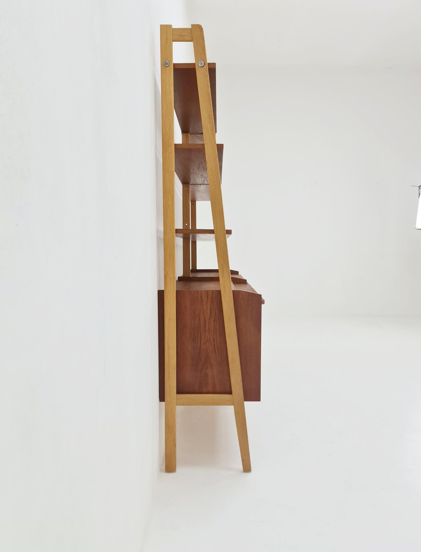Scandinavian Desk bokshelf bookcase teak by Bengt Ruda for Nordiska kompaniet, 1960s