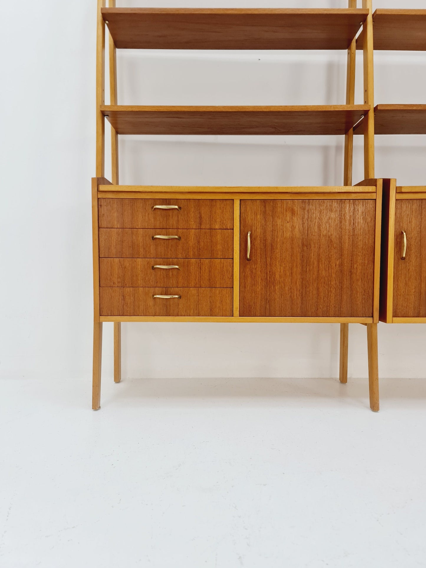 Scandinavian Desk bokshelf bookcase teak by Bengt Ruda for Nordiska kompaniet, 1960s