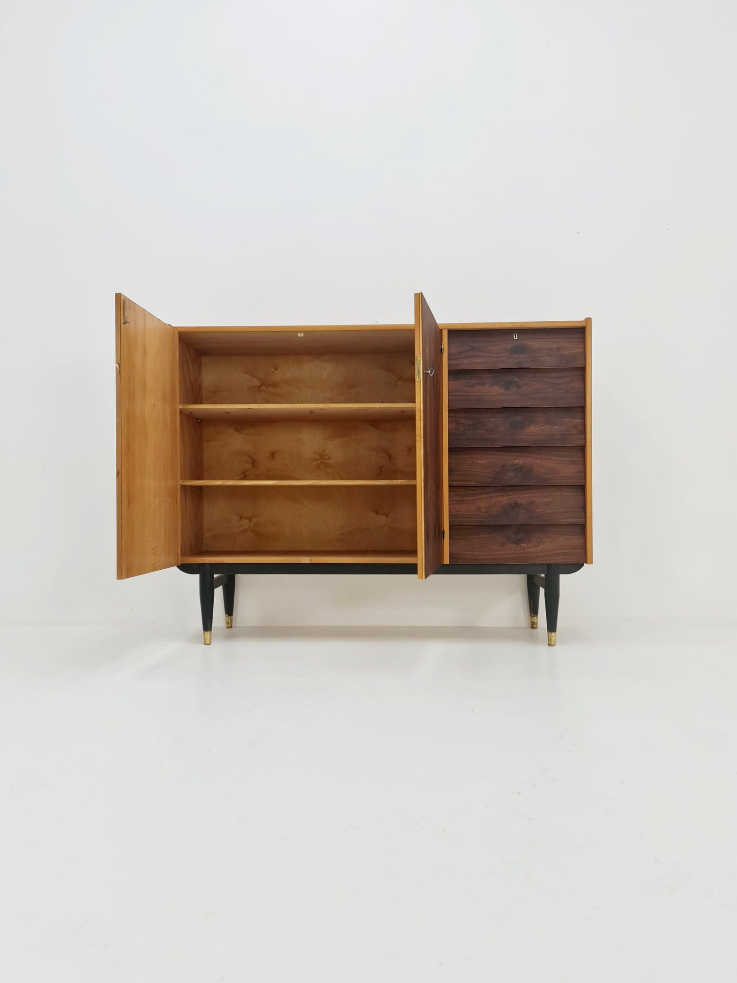 Mid Century Modern Danish highboard rosewood & teak by Sven Andersen, 1960s