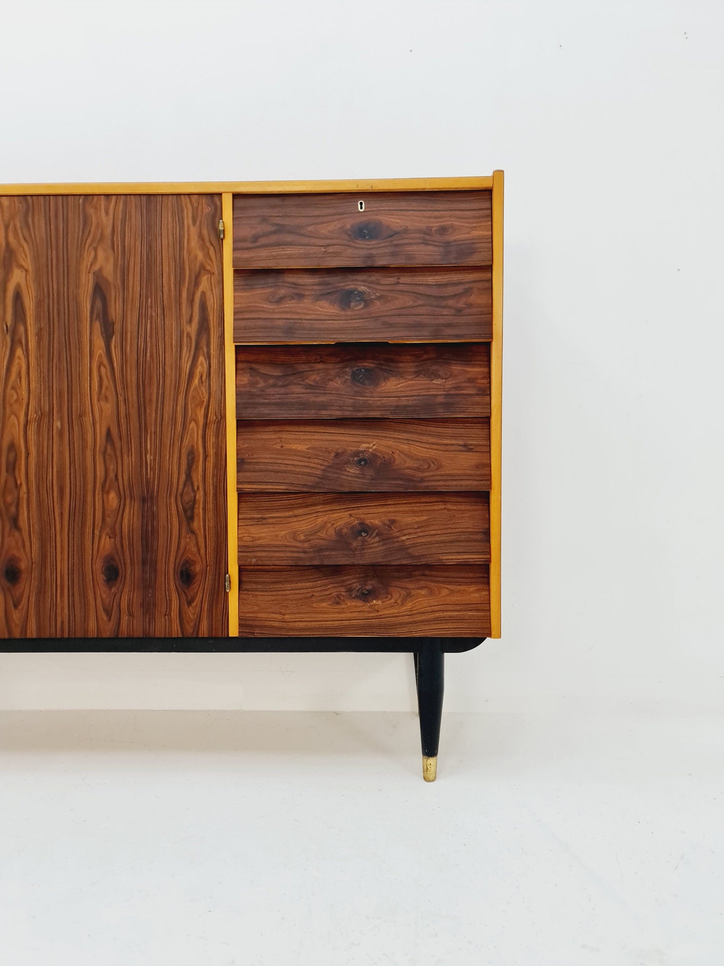 Mid Century Modern Danish highboard rosewood & teak by Sven Andersen, 1960s