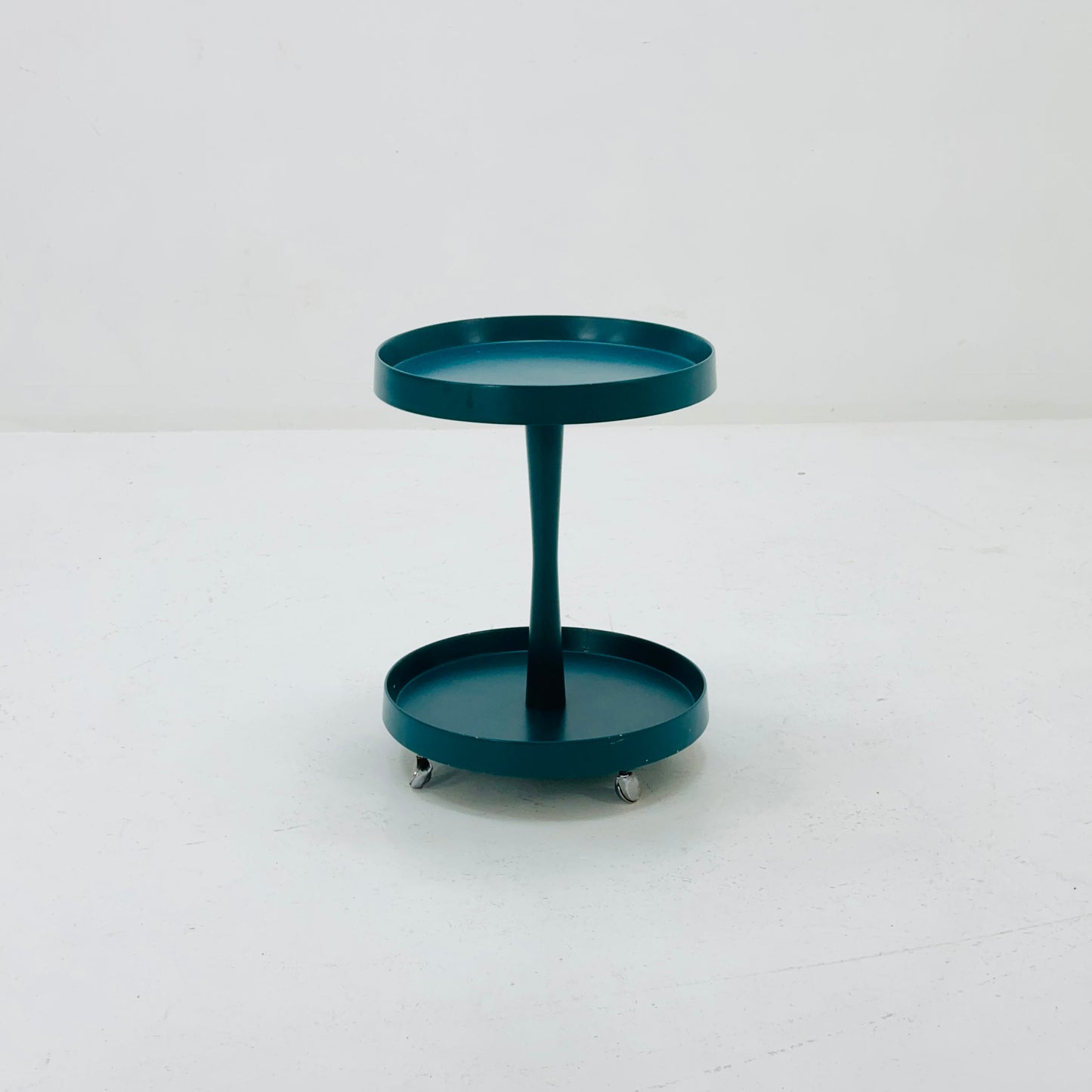 Space age trolley or bar cart , in Amalfi Blue Color 1970s
