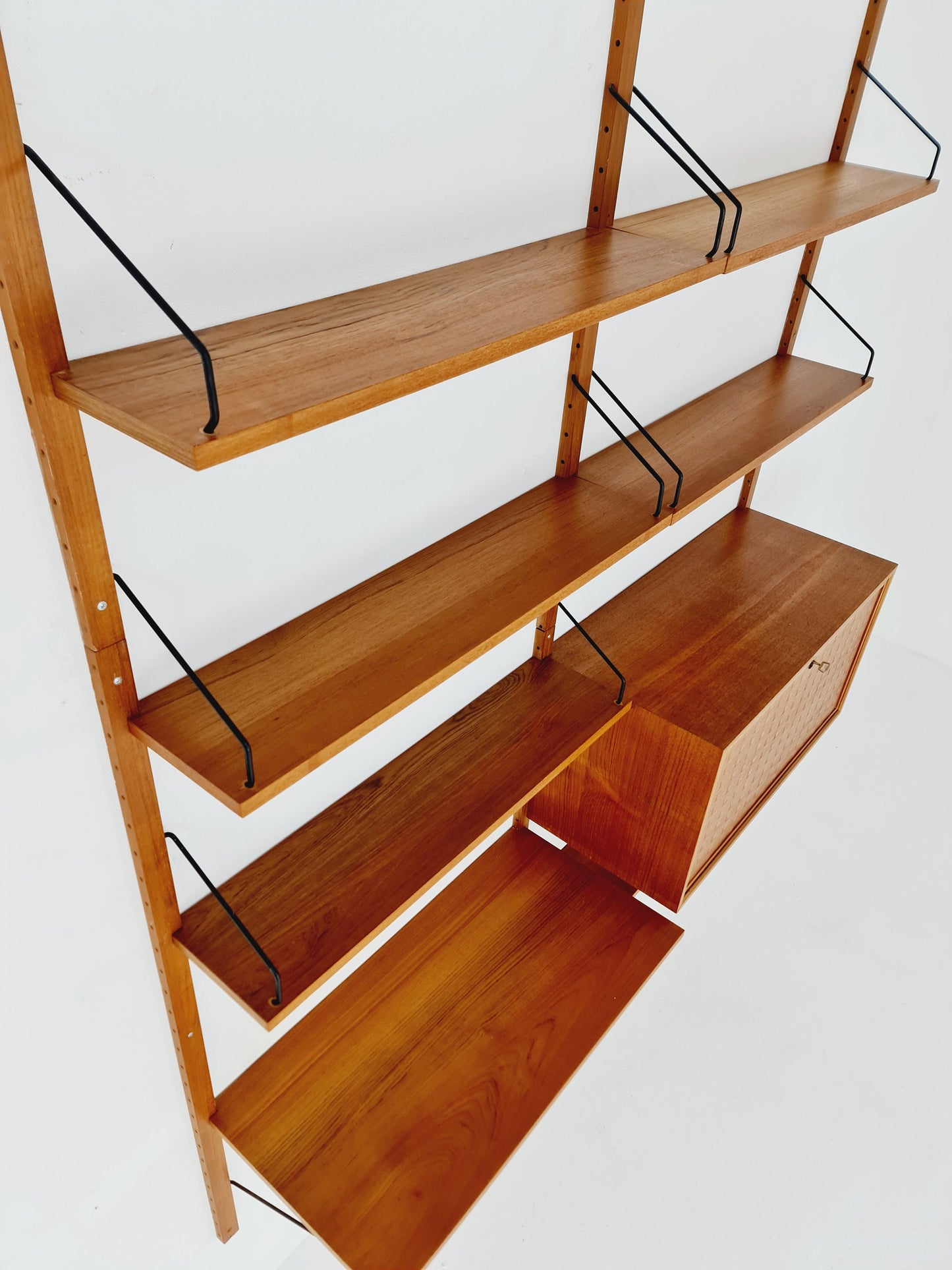 Mid century Danish Teak Wall Unit with bar cabinet & Desk by Poul Cadovius for Royal,Denmark, 1960s