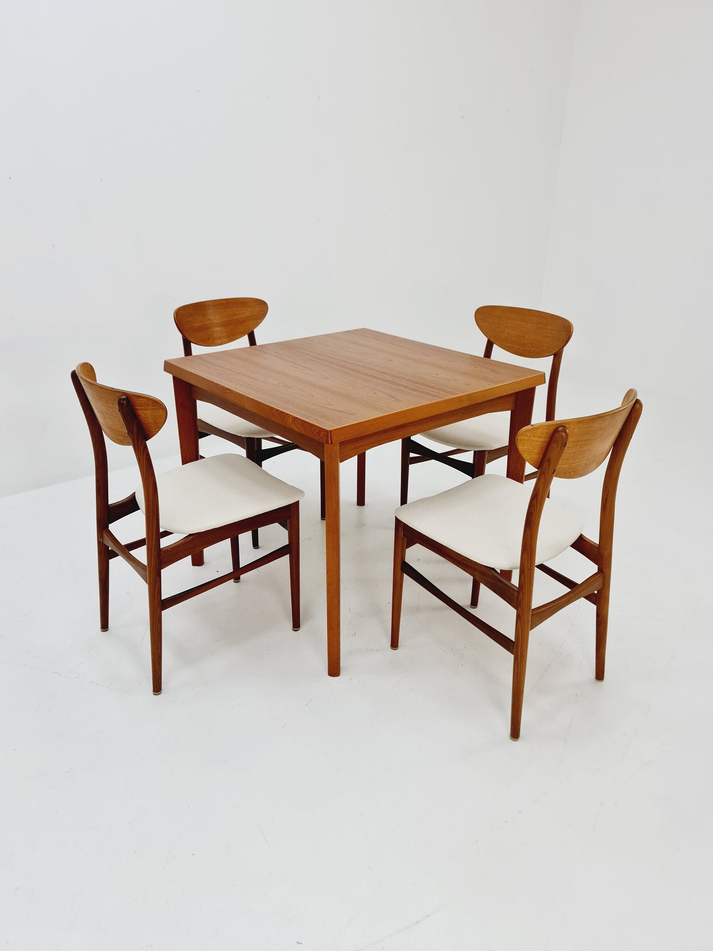 Vintage Danish solid teak dining Chairs, 1960s, Set of 4