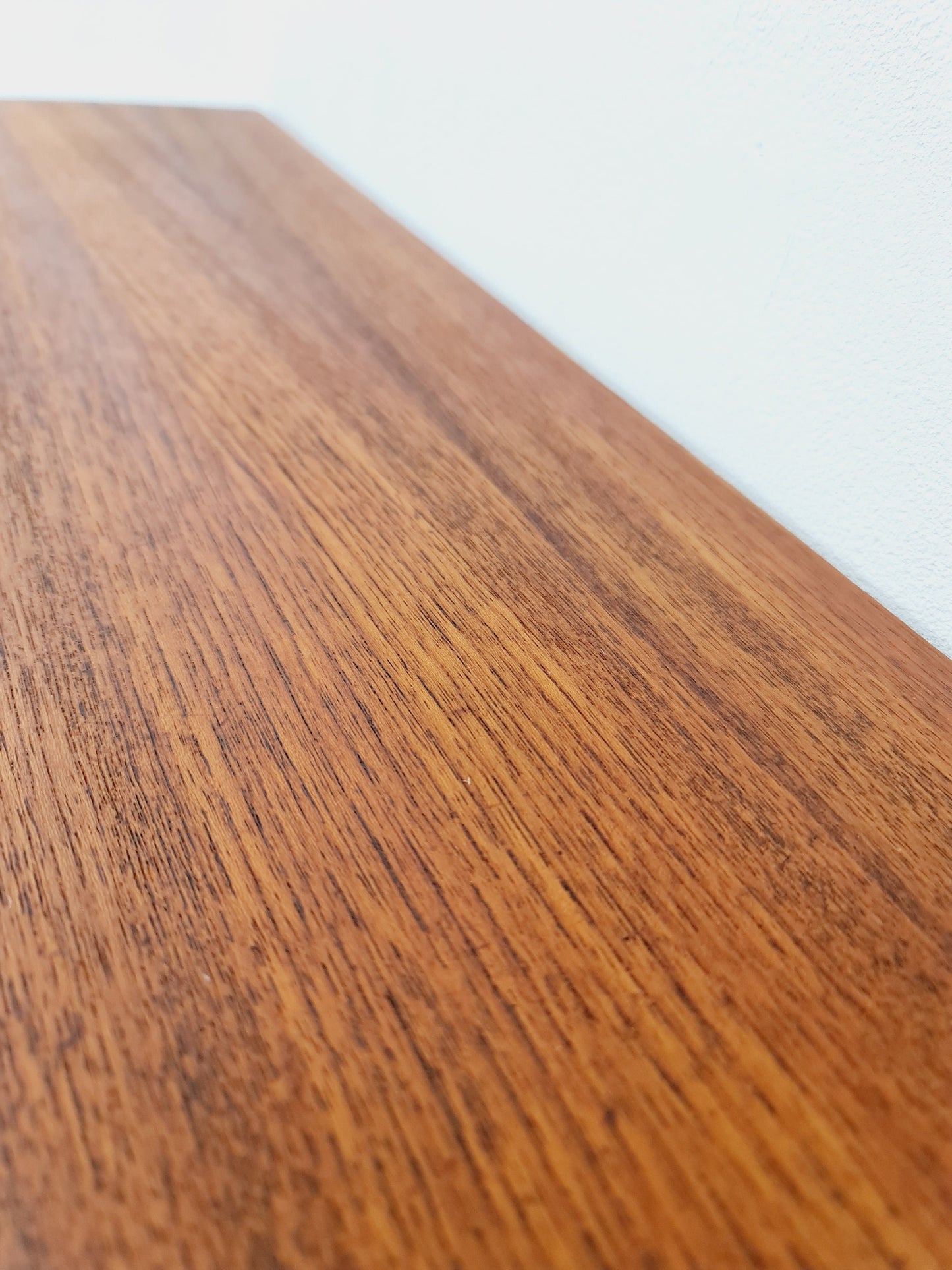 Scandinavian string teak floating/ hanging bedside table/ nightstand, 1960s