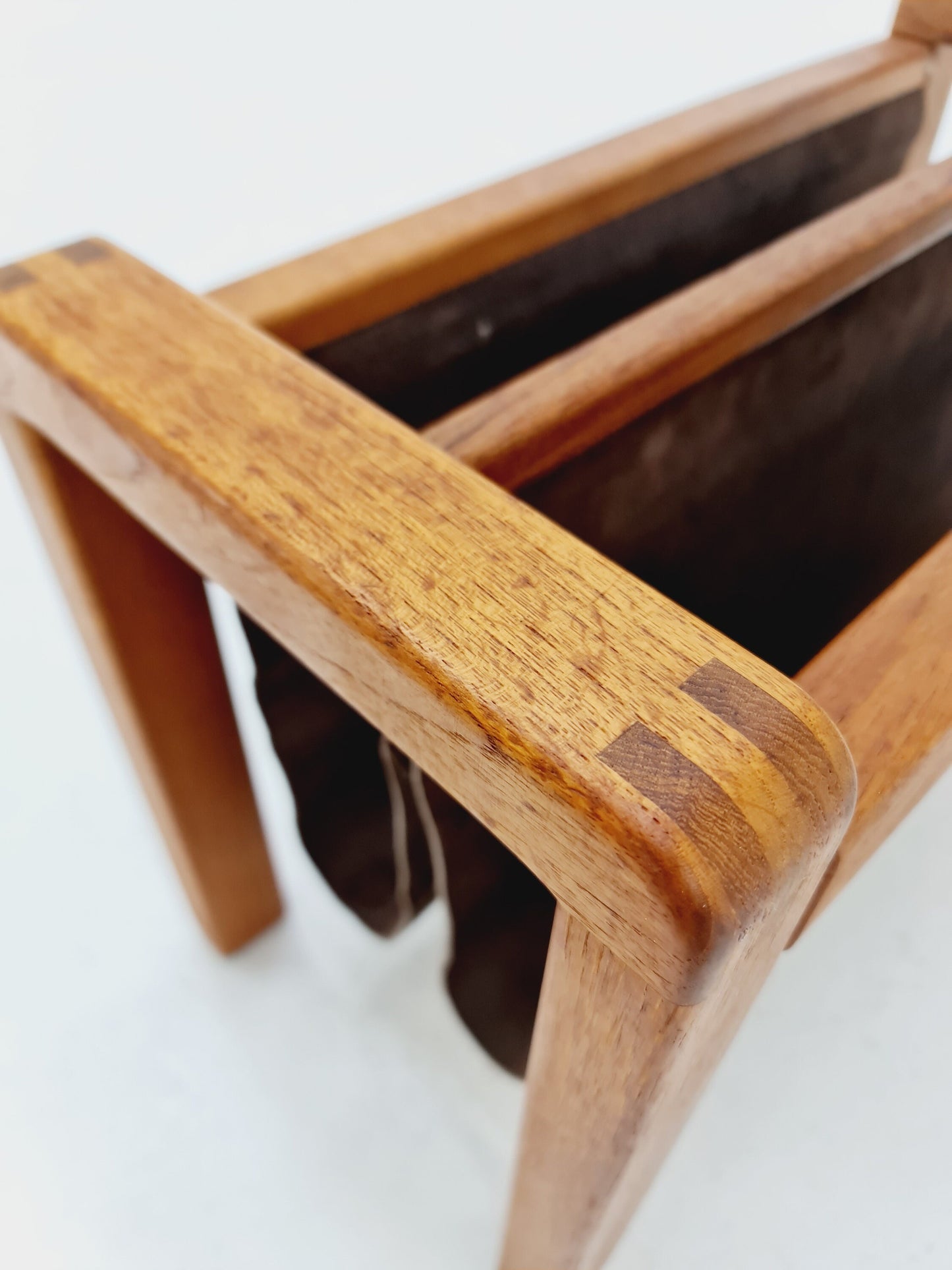 Danish Mid century solid teak magazine rack by Salling stolefabrik, 1960s