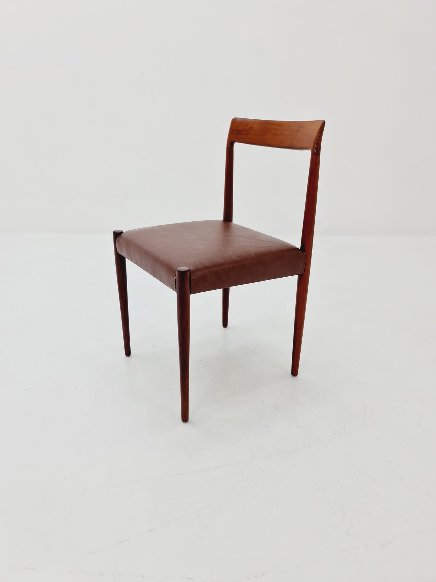 Mid Century German Rio Rosewood and leather chair by Lübke, 1960s