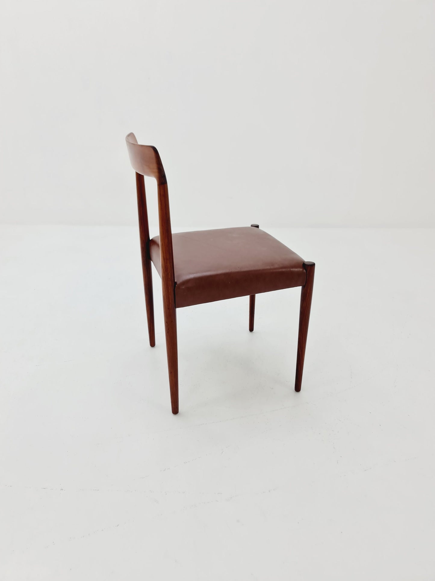 Mid Century German Rio Rosewood and leather chair by Lübke, 1960s