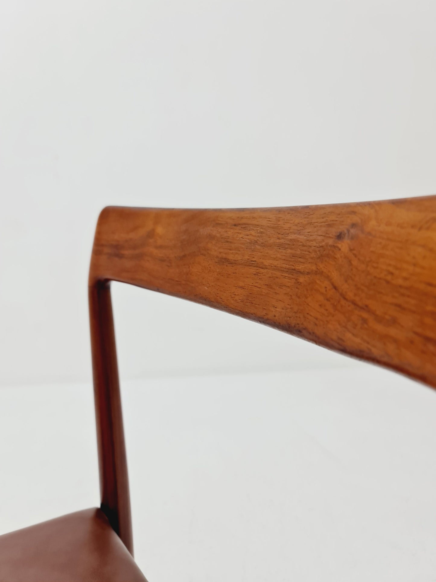 Mid Century German Rio Rosewood and leather chair by Lübke, 1960s