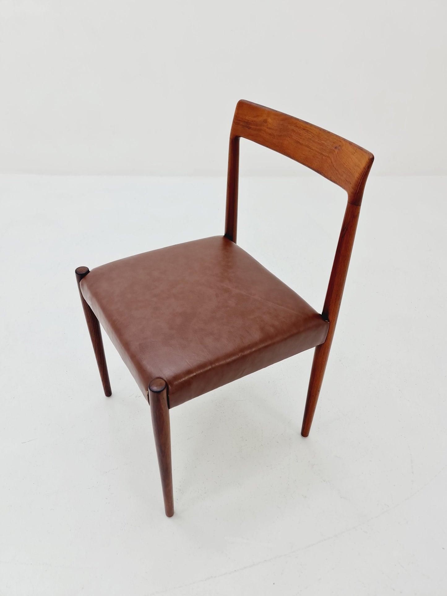 Mid Century German Rio Rosewood and leather chair by Lübke, 1960s