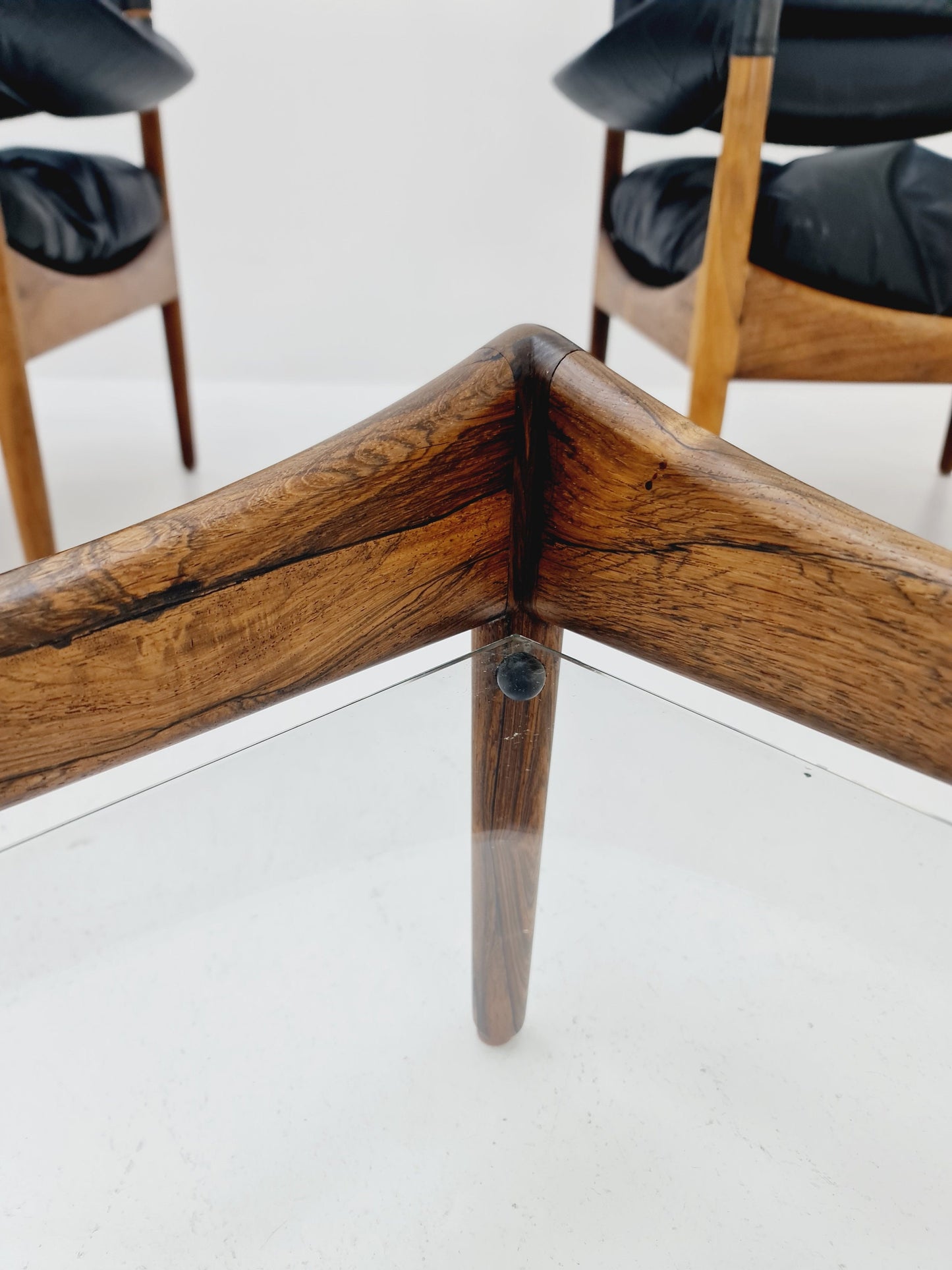 1 of 5 Mid-Century Danish rosewood arm Chair, table by Kristian Vedel “Modus” for Willadsen Møbelfabrik, 1960s
