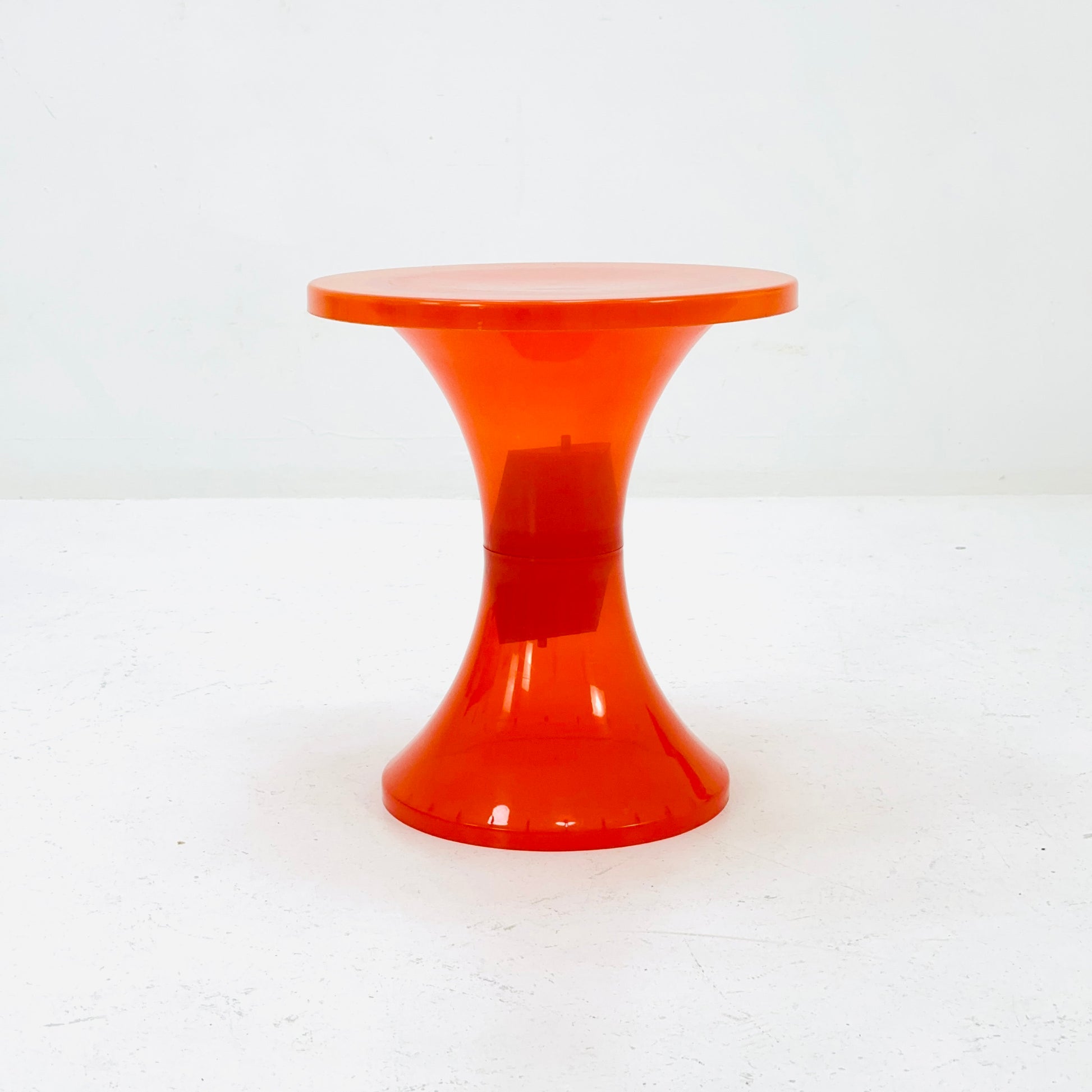 Space age orange Tom Tom crystal stool 1970s