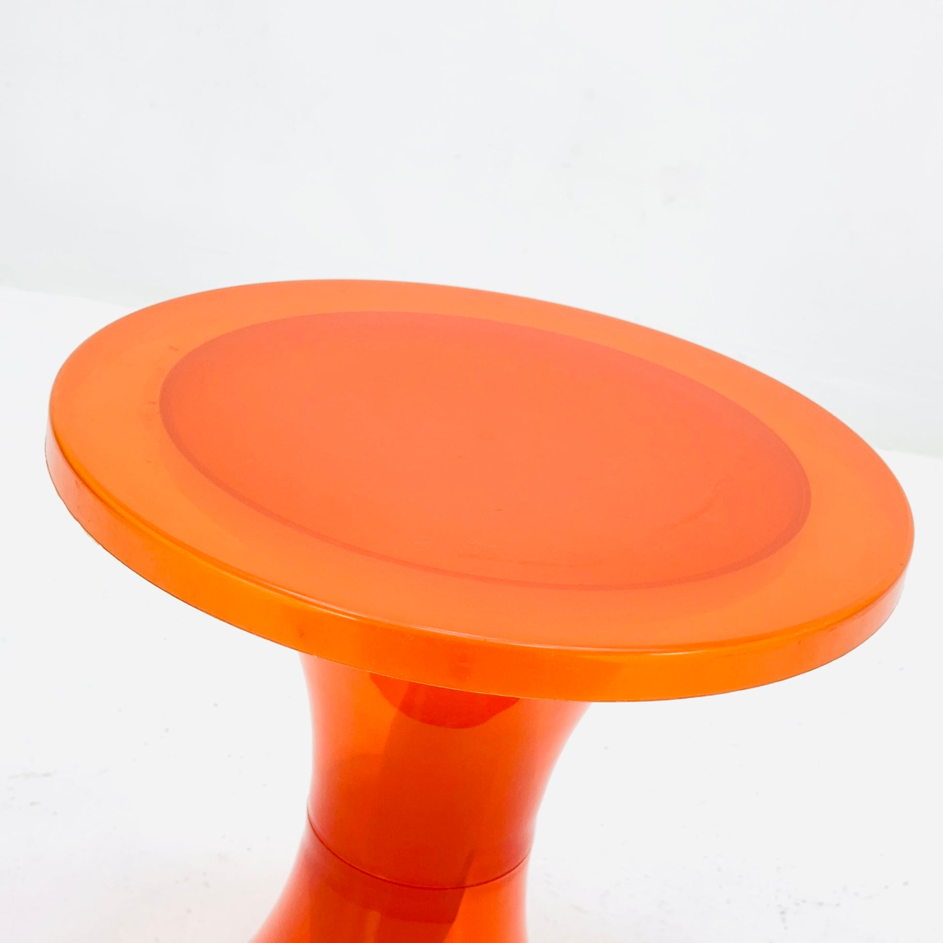 Space age orange Tom Tom crystal stool 1970s