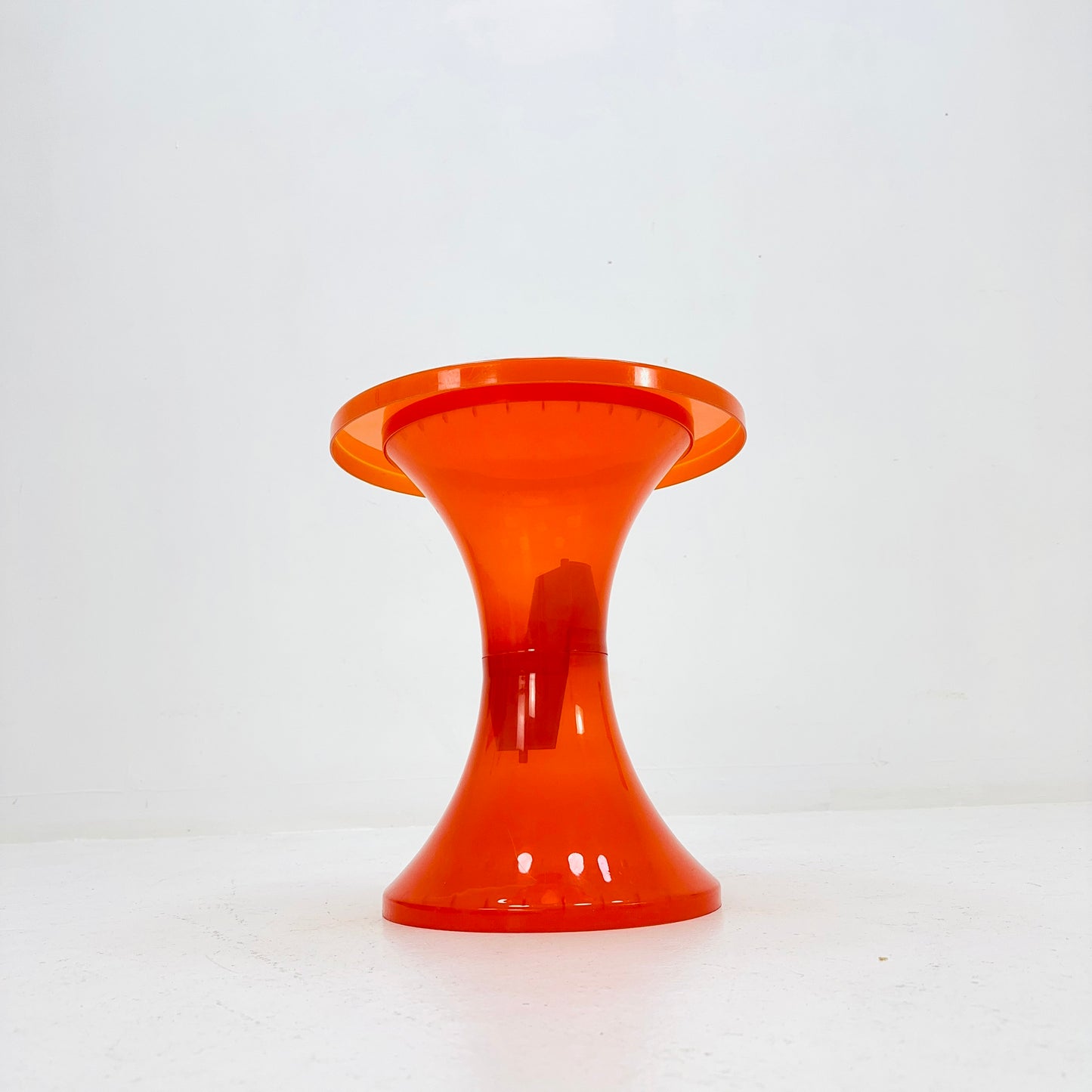 Space age orange Tom Tom crystal stool 1970s
