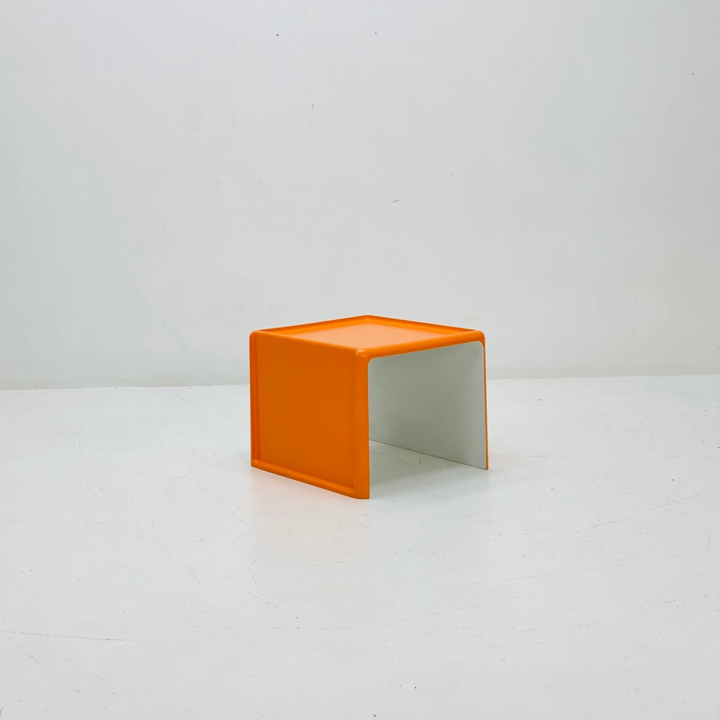 Space age orange white Nesting table by Peter Ghyczy, 1960s
