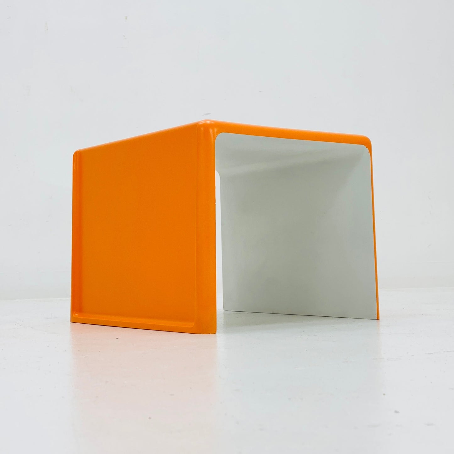 Space age orange white Nesting table by Peter Ghyczy, 1960s