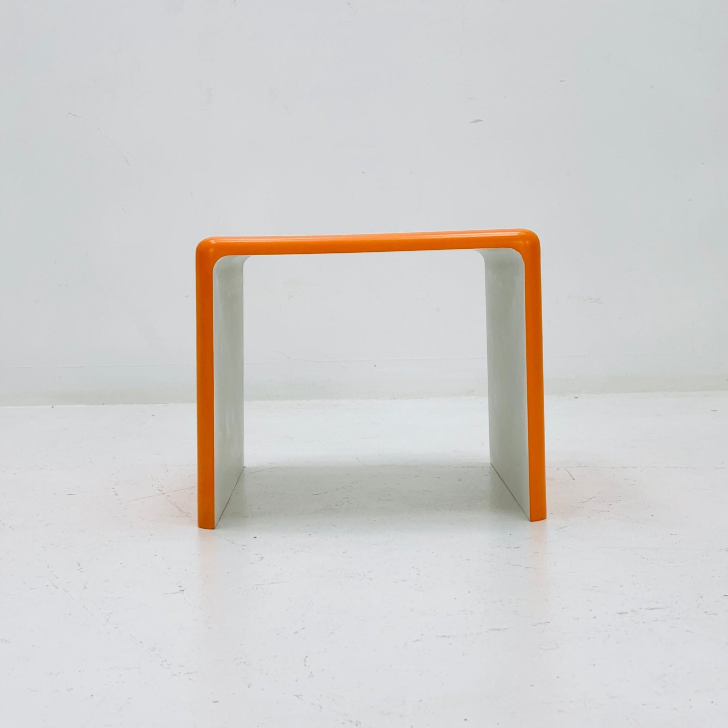 Space age orange white Nesting table by Peter Ghyczy, 1960s