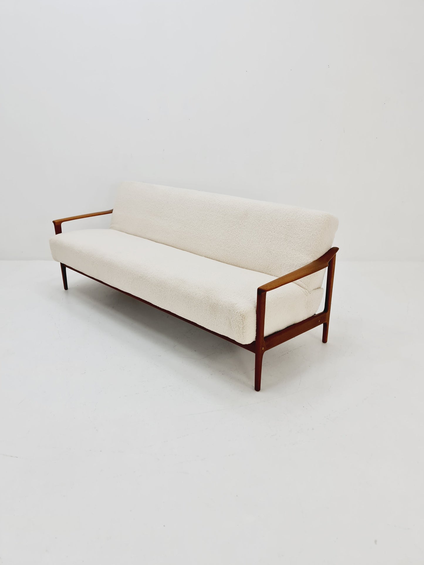 Mid-century Rare German teak lounge sofa/ Easy sofa /daybed, 1960s