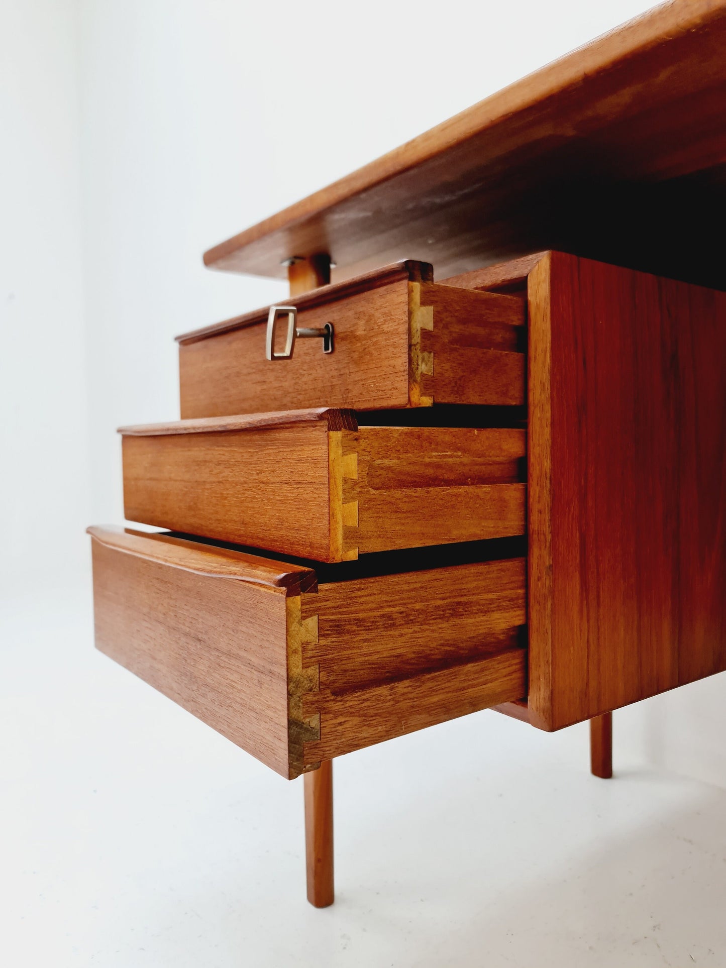 Danish teak desk by Peter Løvig Nielsen for Løvig, Denmark, 1960s