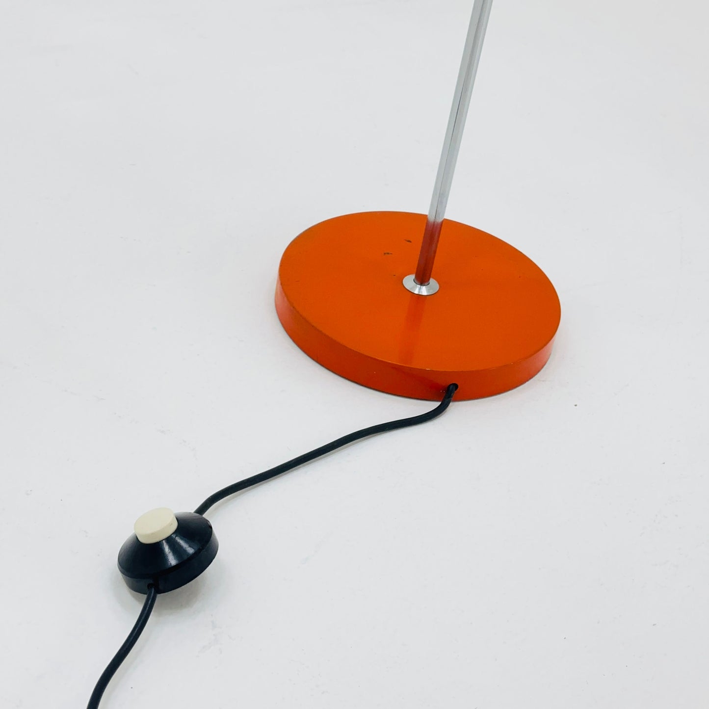 Space age orange-silver floor lamp 1970s
