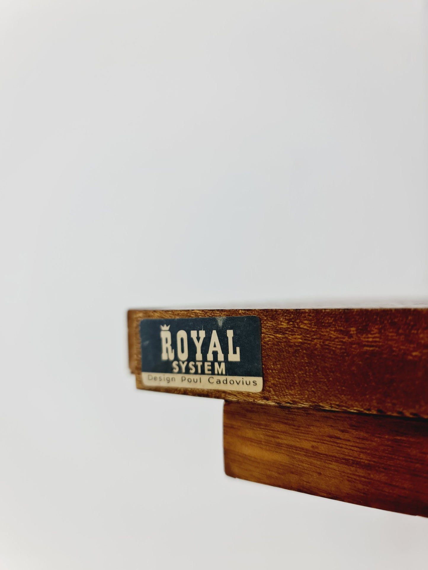 Midcentury Danish walnut Wall-Mounted Shelving Unit, by Royal for Poul Cadovius, 1960s
