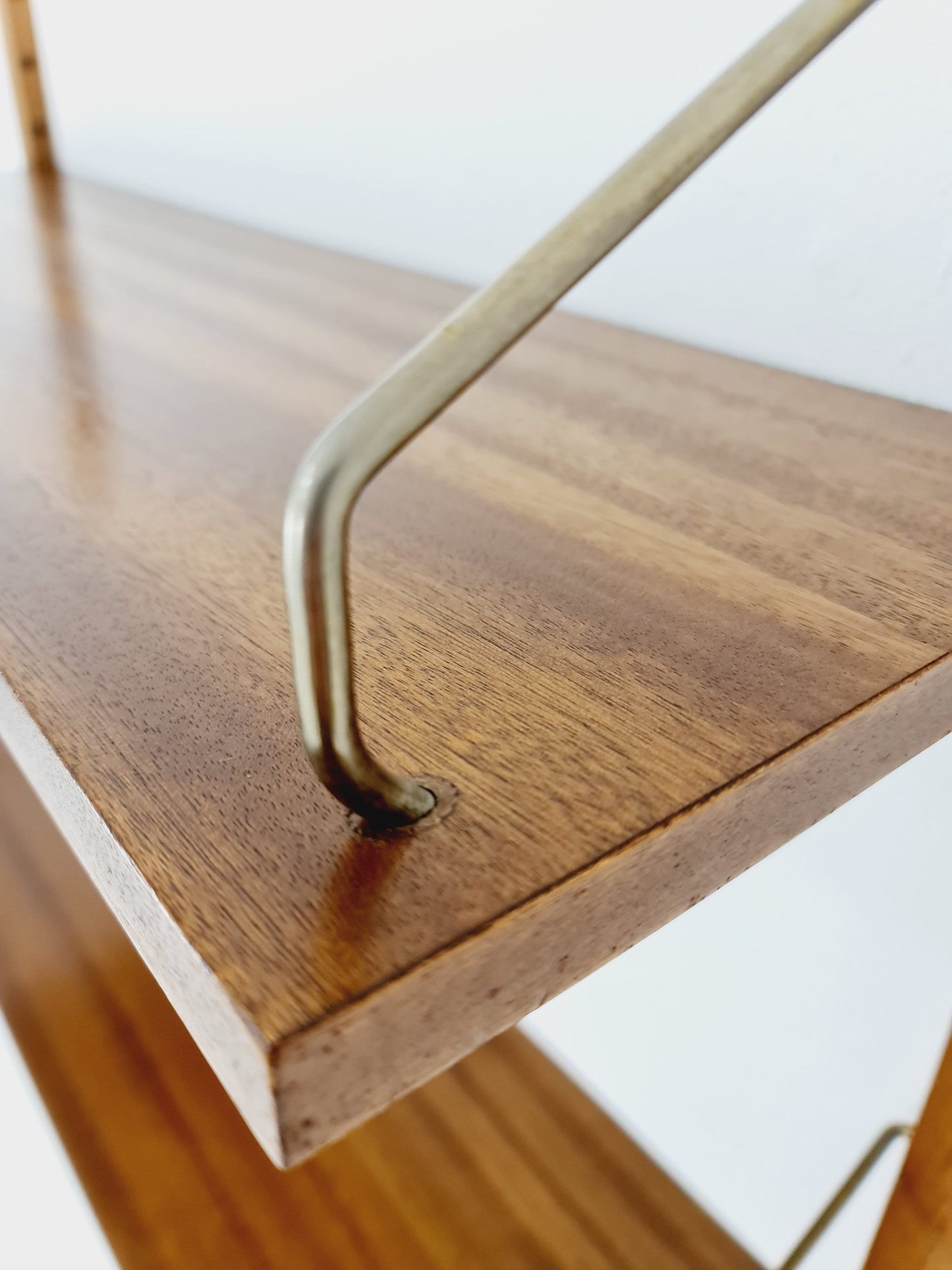 Midcentury Danish walnut Wall-Mounted Shelving Unit, by Royal for Poul Cadovius, 1960s