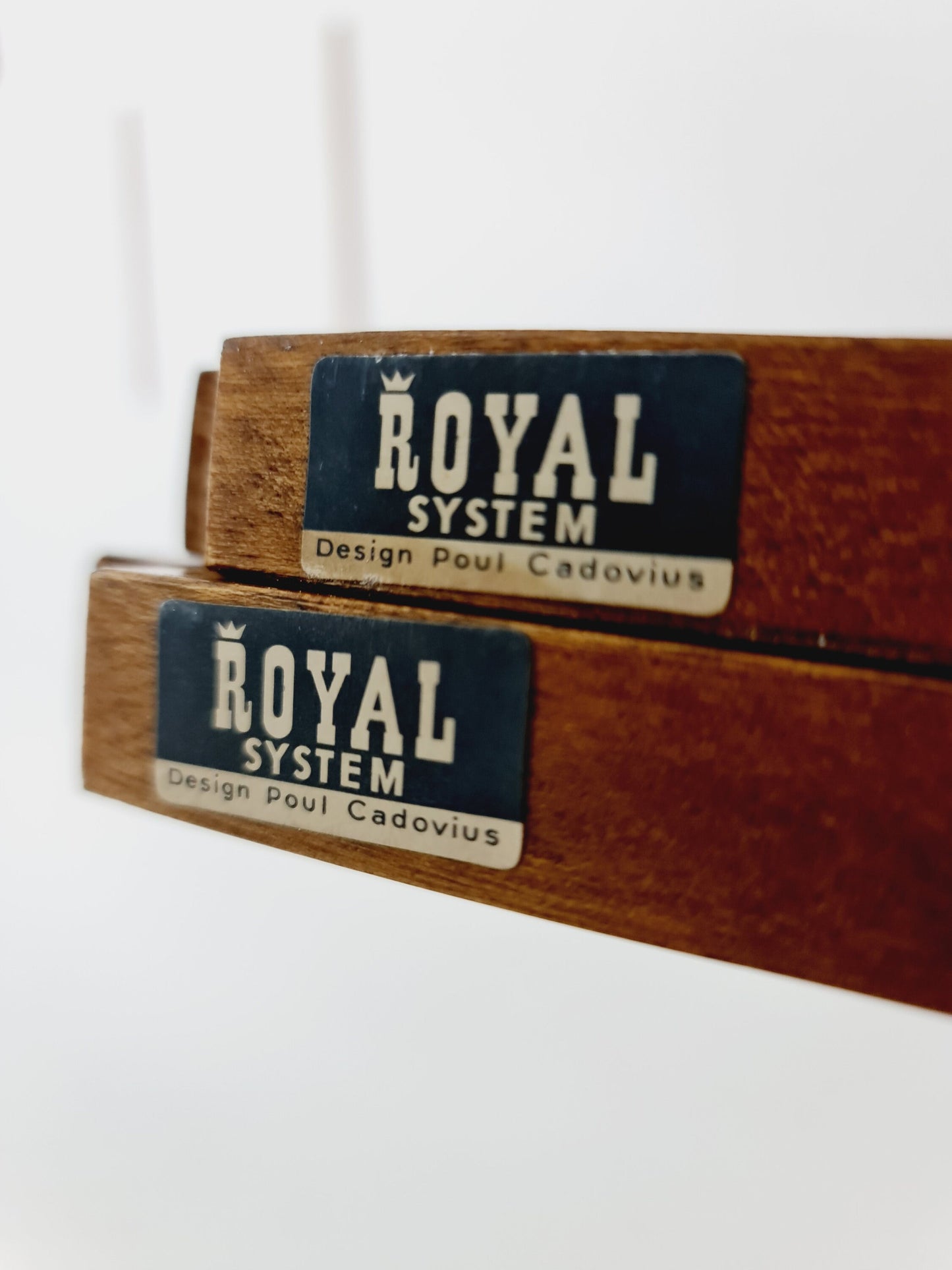 Midcentury Danish walnut Wall-Mounted Shelving Unit, by Royal for Poul Cadovius, 1960s