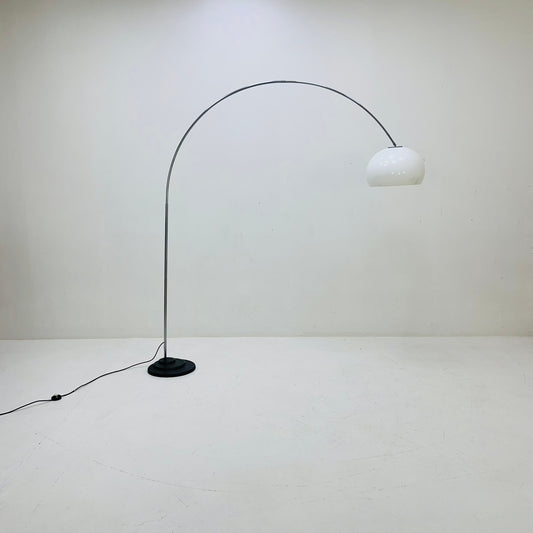 Large Italian Mid-Century Space Age Arched Floor Lamp, 1970s